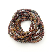 Picasso Jasper Bracelet 4mm - 10 Pcs