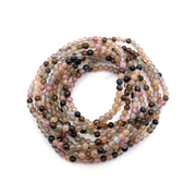 Multicolor Tourmaline Bracelet 4mm - 10 Pcs