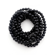 Black Tourmaline Bracelet (A-Grade) 6mm - 10 Pcs