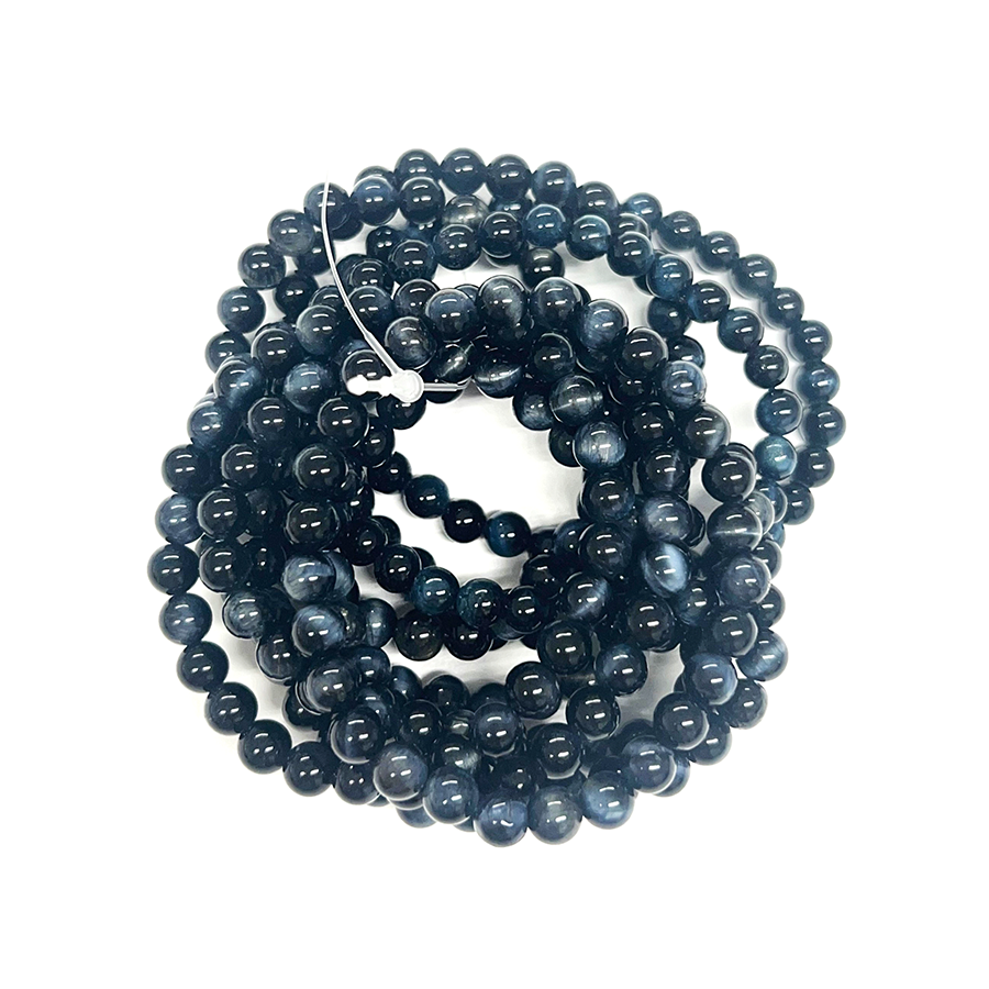 Blue Tiger Eye Bracelet 6mm - 10 Pcs
