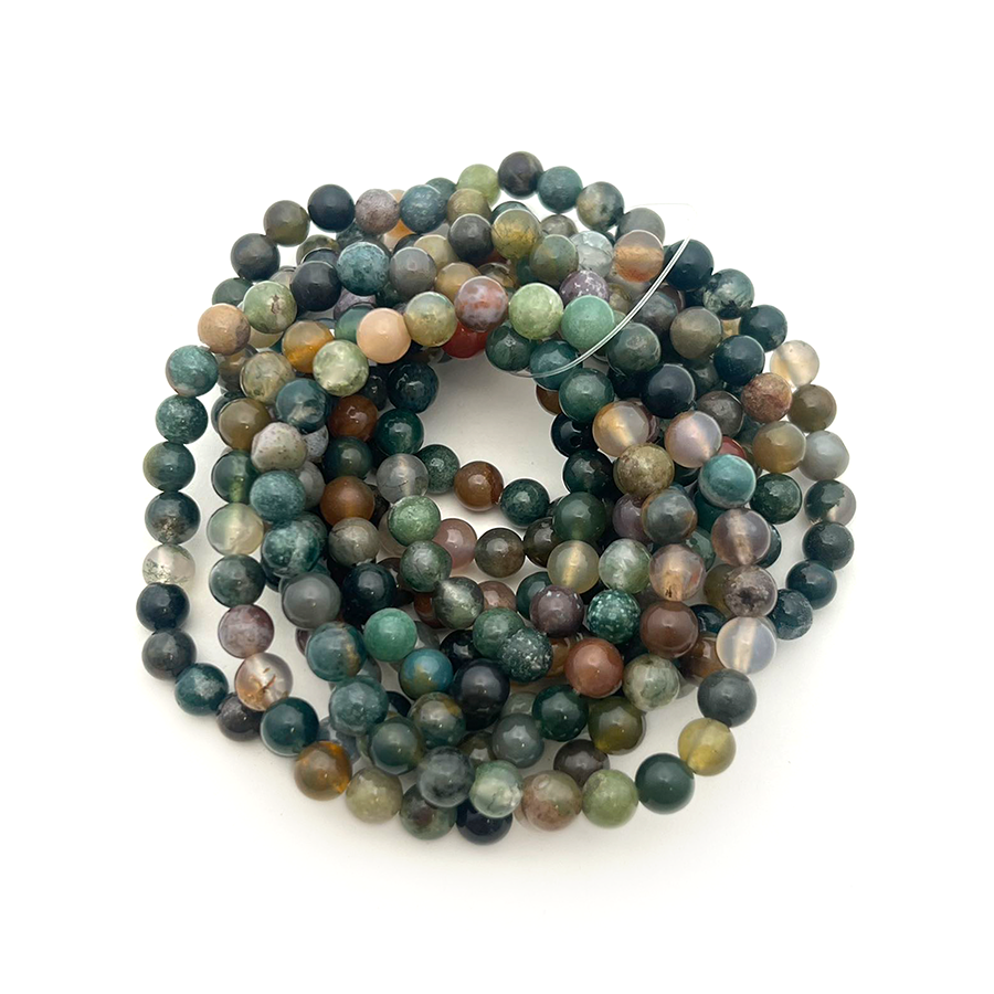 Indian Agate Bracelet 6mm - 10 Pcs