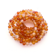 Orange Red Carnelian Bracelet 6mm - 10 Pcs