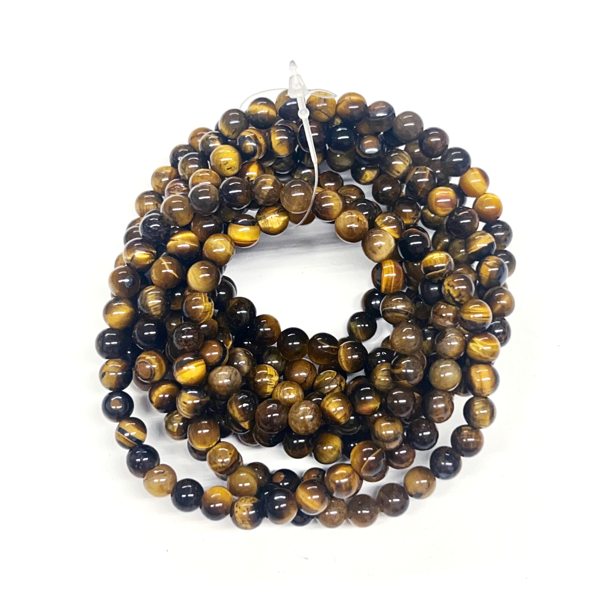 Yellow Tiger Eye Bracelet 6mm - 10 Pcs