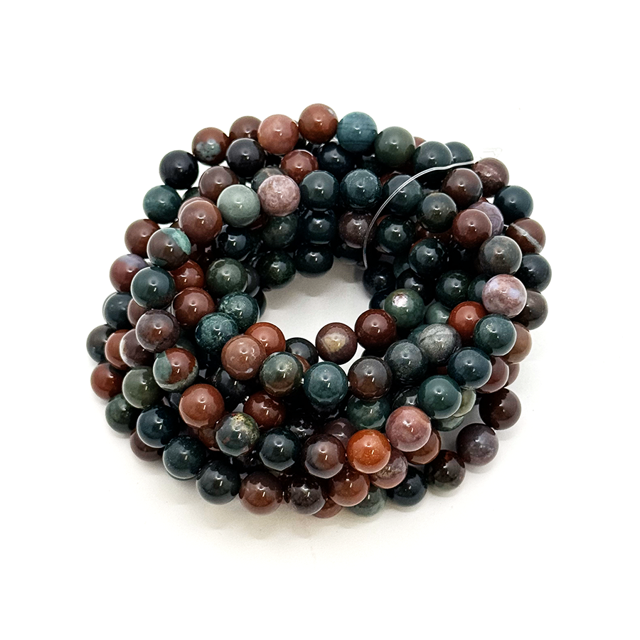 Bloodstone Bracelet 8mm - 10 Pcs