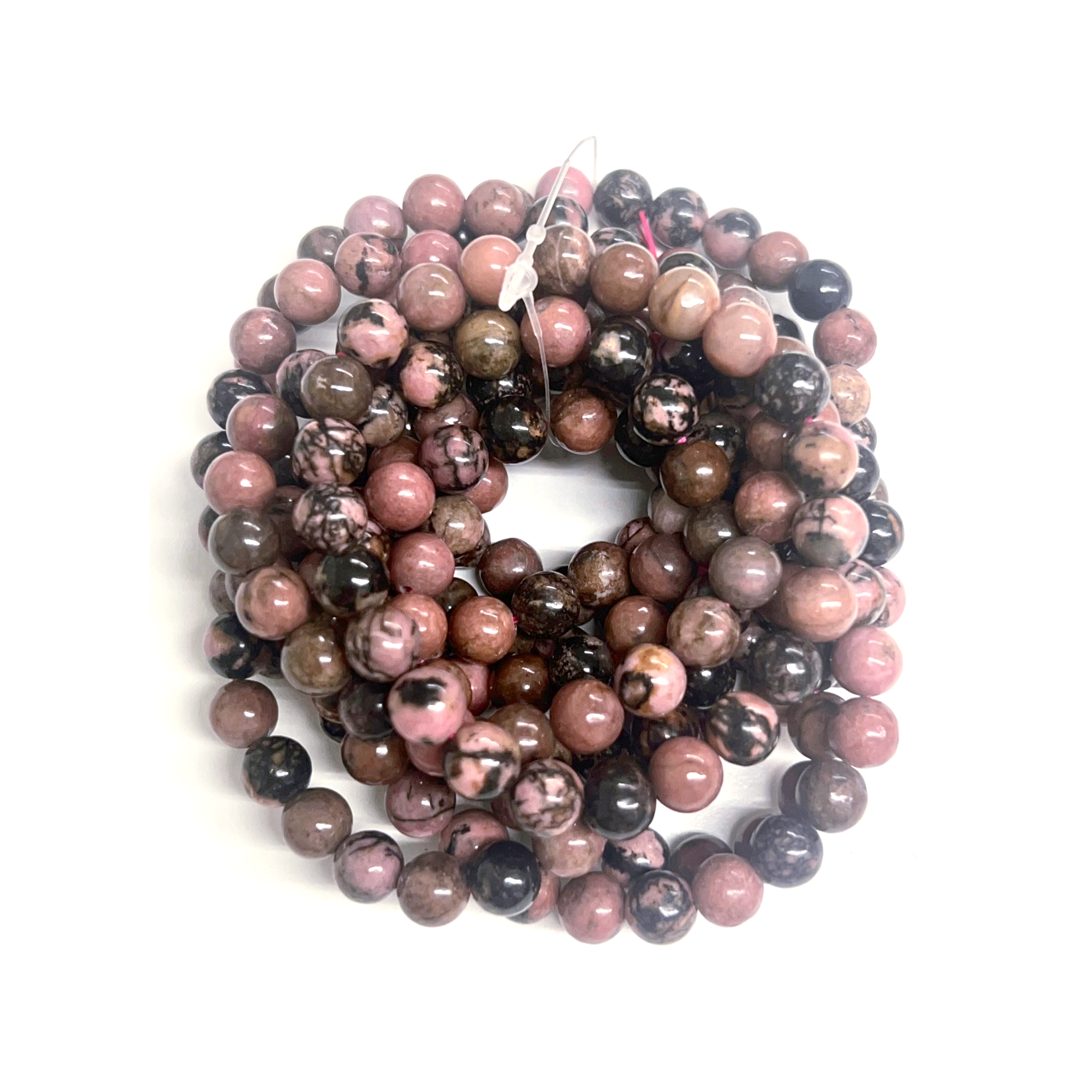 Rhodonite Bracelet 8mm - 10 Pcs