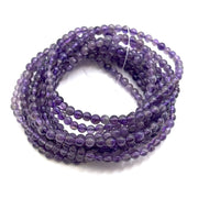 Amethyst Bracelet 4mm - 10 Pcs