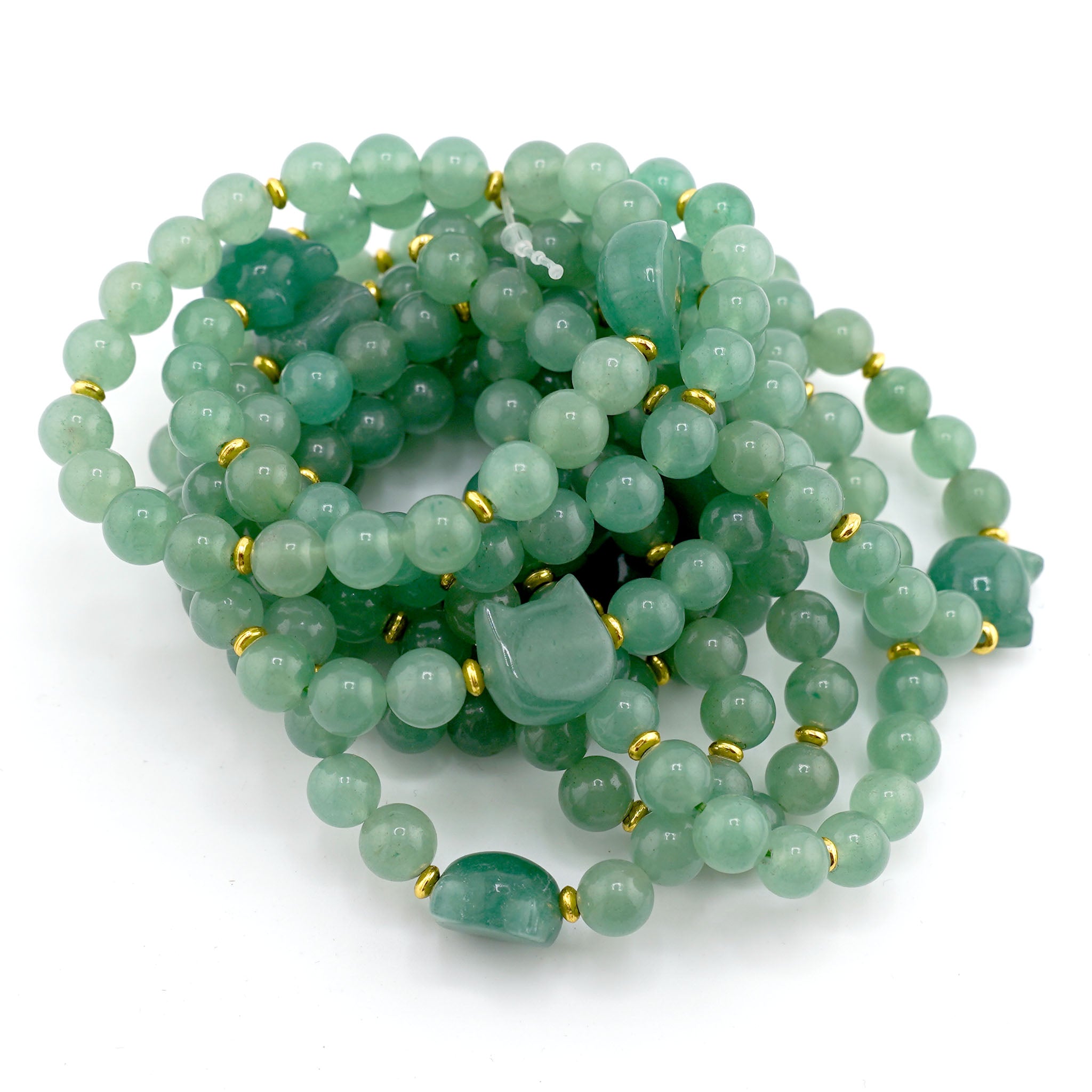 Cat Head Bracelet 8mm - 10 Pcs