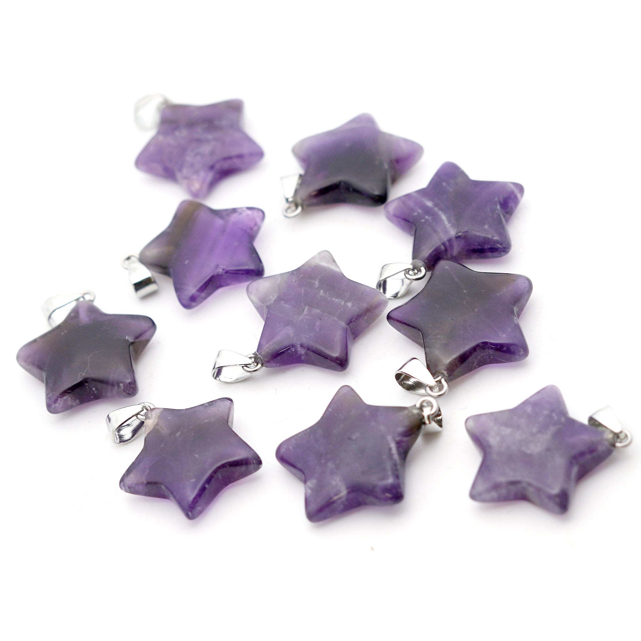 Puffy Star Pendant - 10 Pcs