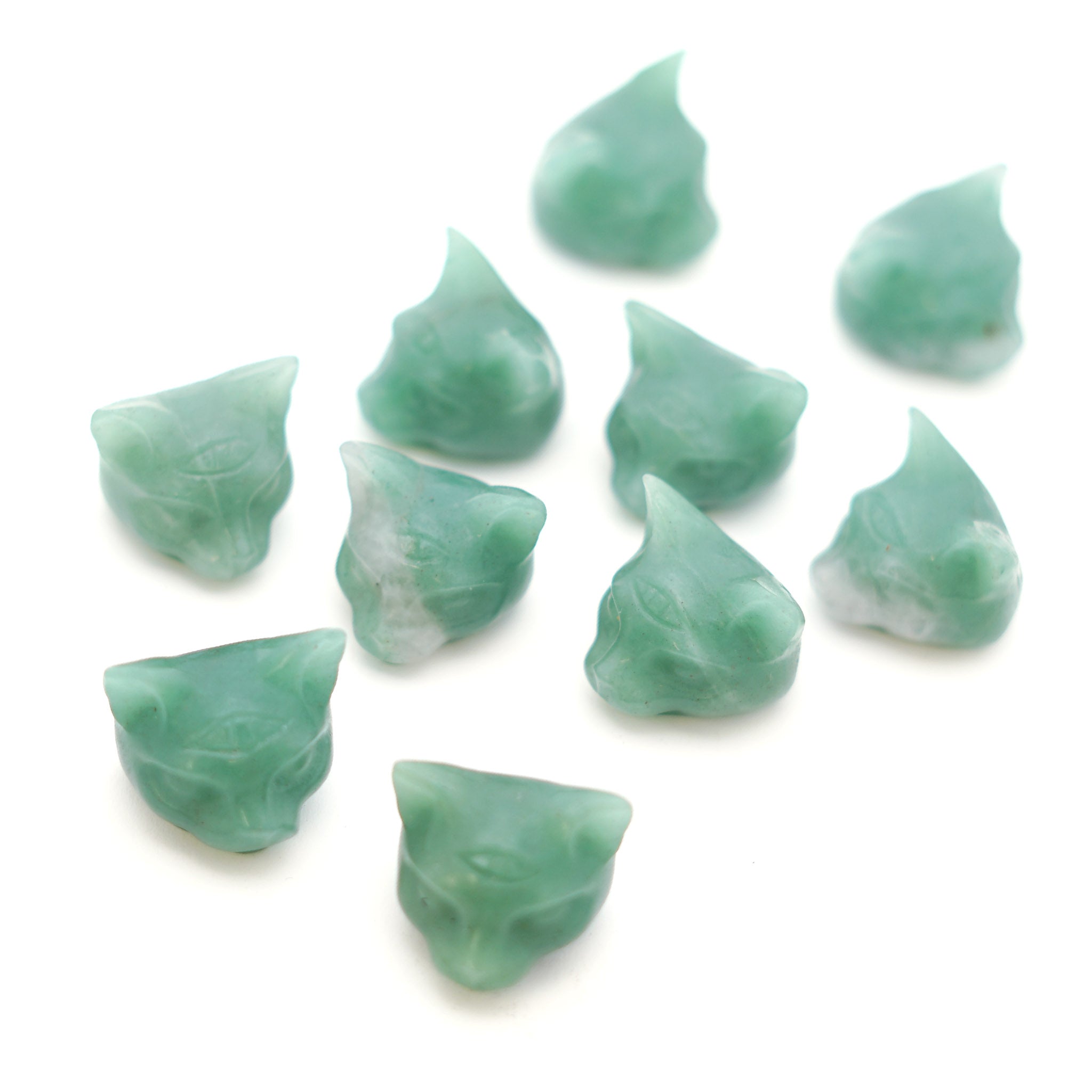 Cat Head with Third Eye 1 Inche - 10 Pcs