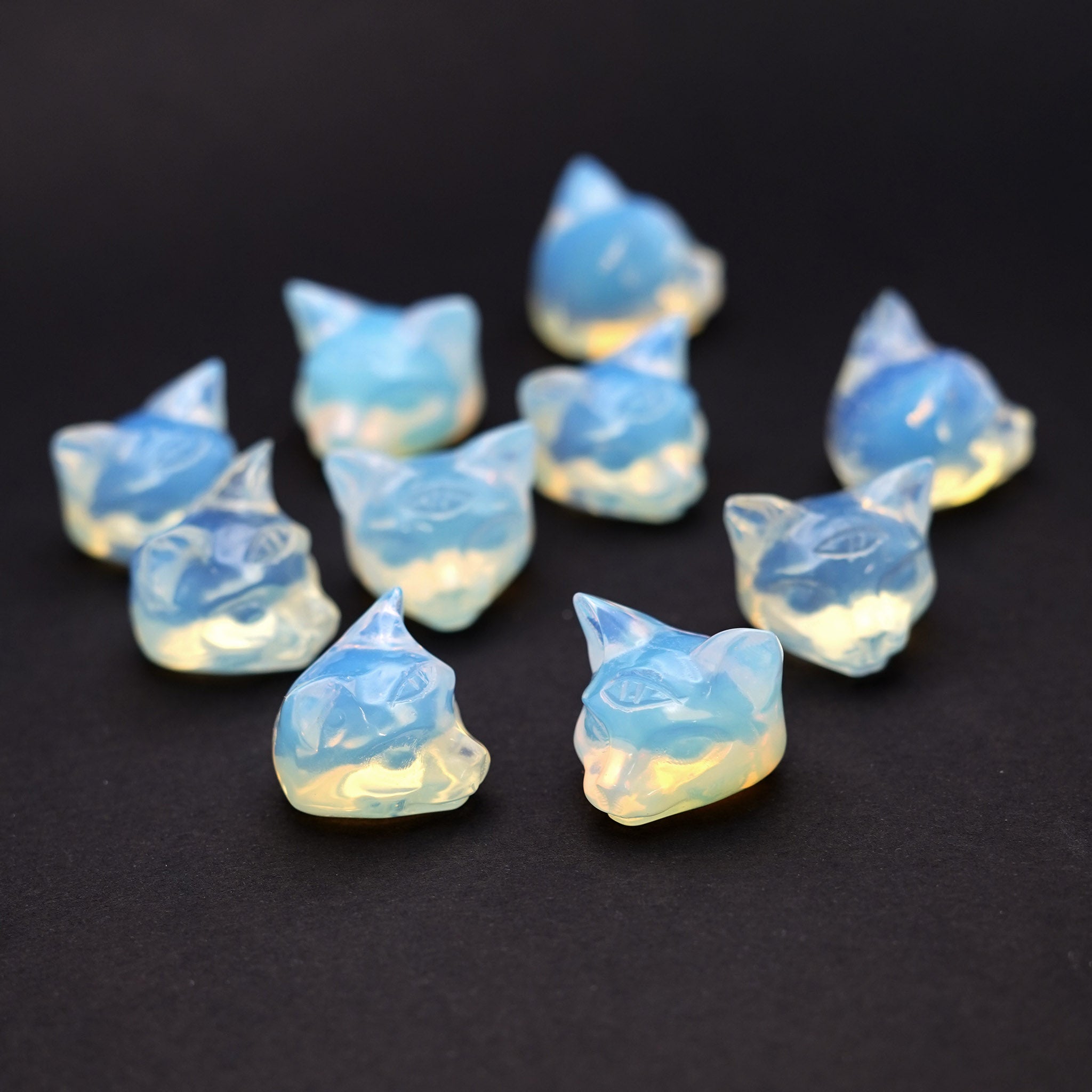 Cat Head with Third Eye 1 Inche - 10 Pcs