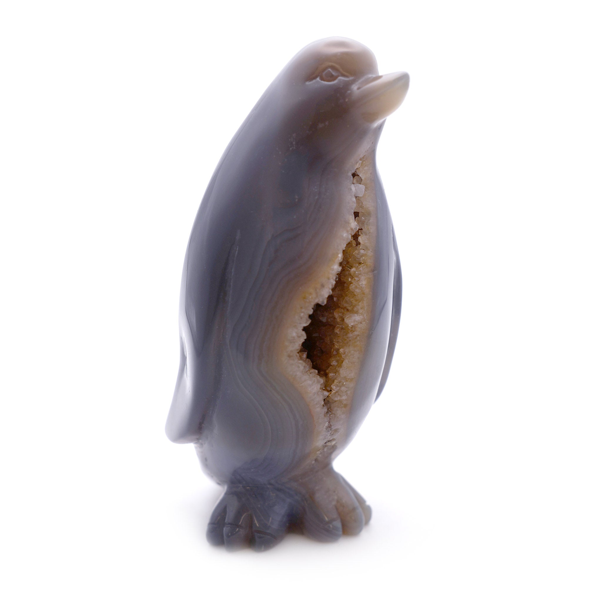 Agate Penguin Carving