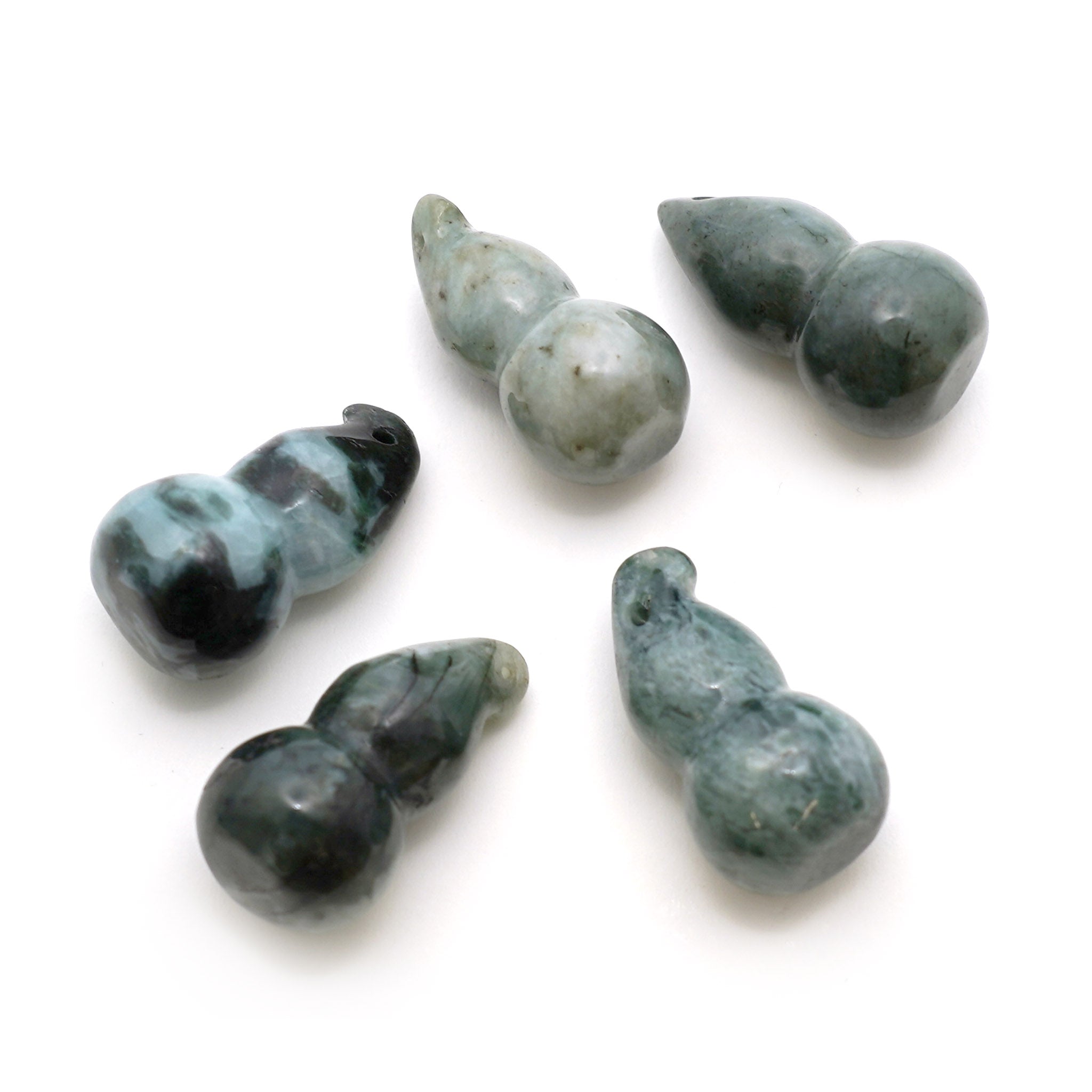 Jade Gourd Pendant  1.2 Inches - 5 Pcs