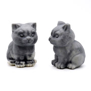 Chubby Cat Sitting with Fur Detail 2 Inches