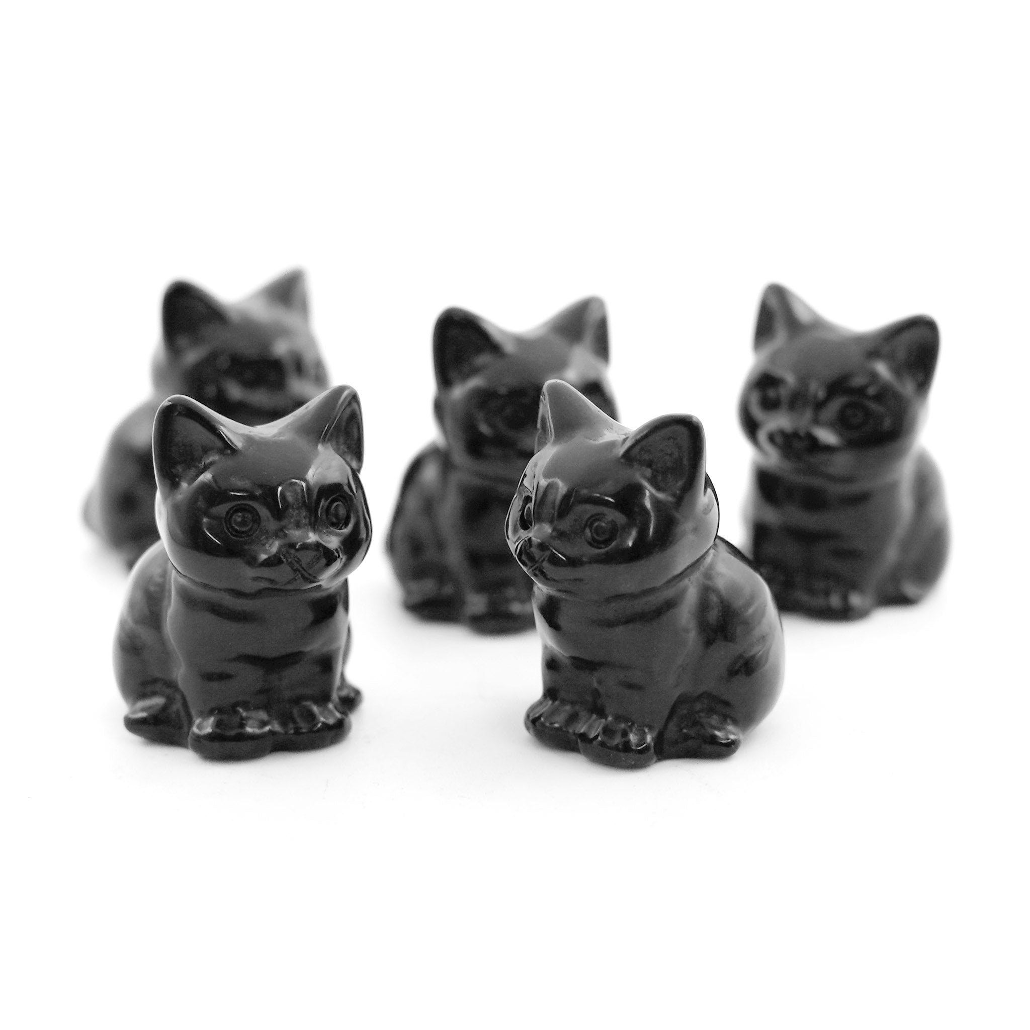 Chubby Cat Sitting 1.4 Inches - 5 Pcs