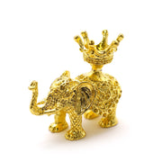 Elephant with Crown Sphere Stand