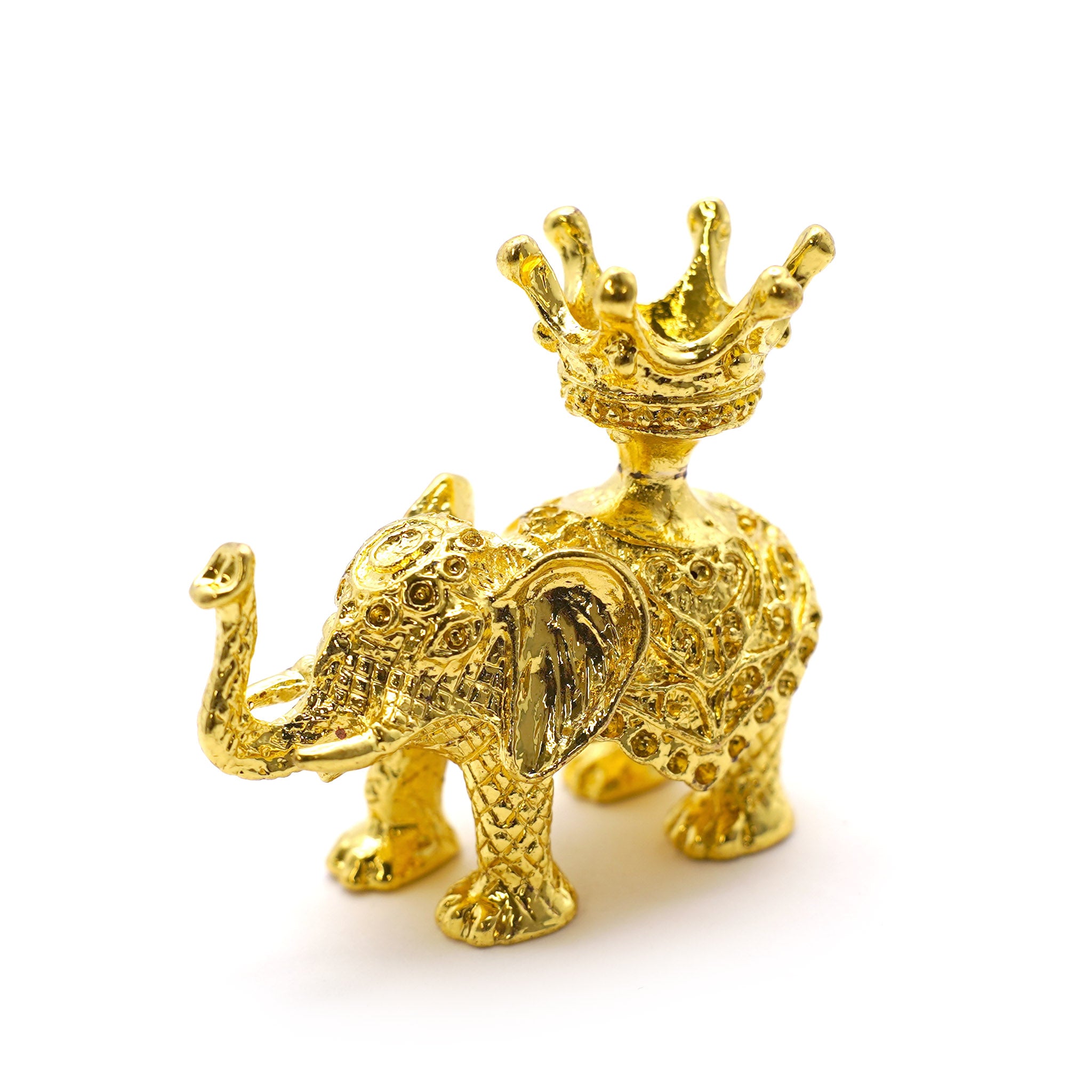 Elephant with Crown Sphere Stand