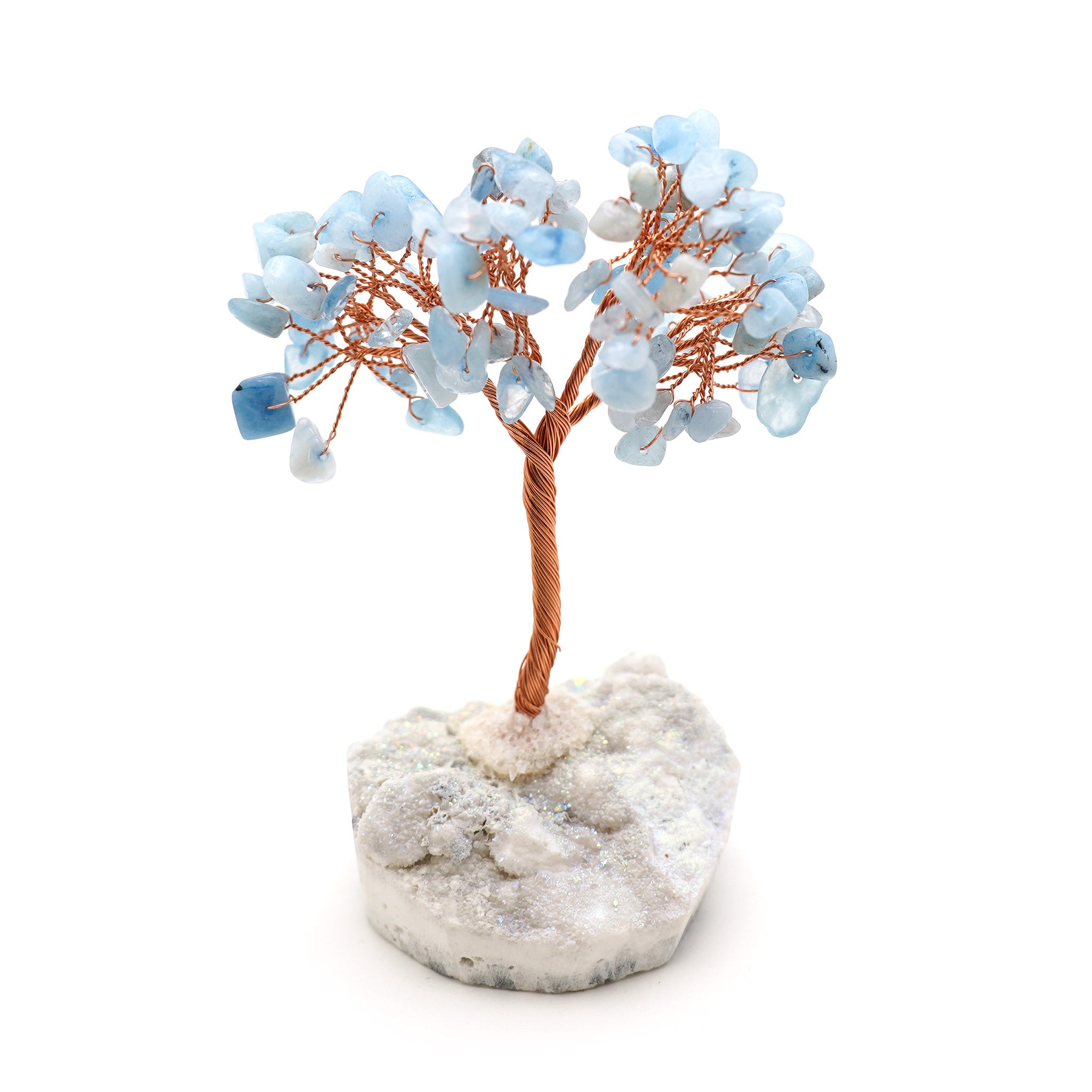 Wire Gem Tree on Quartz Cluster