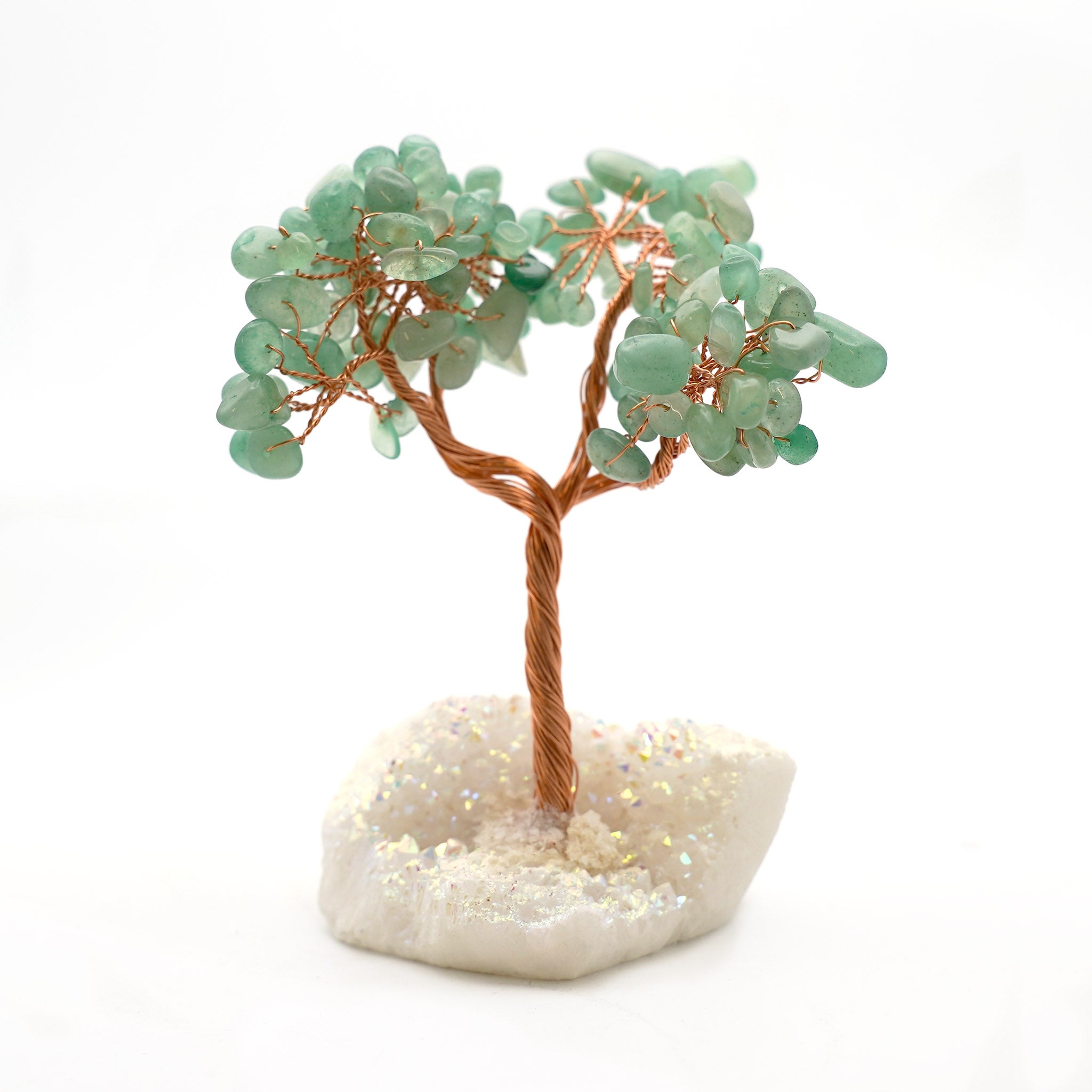 Wire Gem Tree on Quartz Cluster