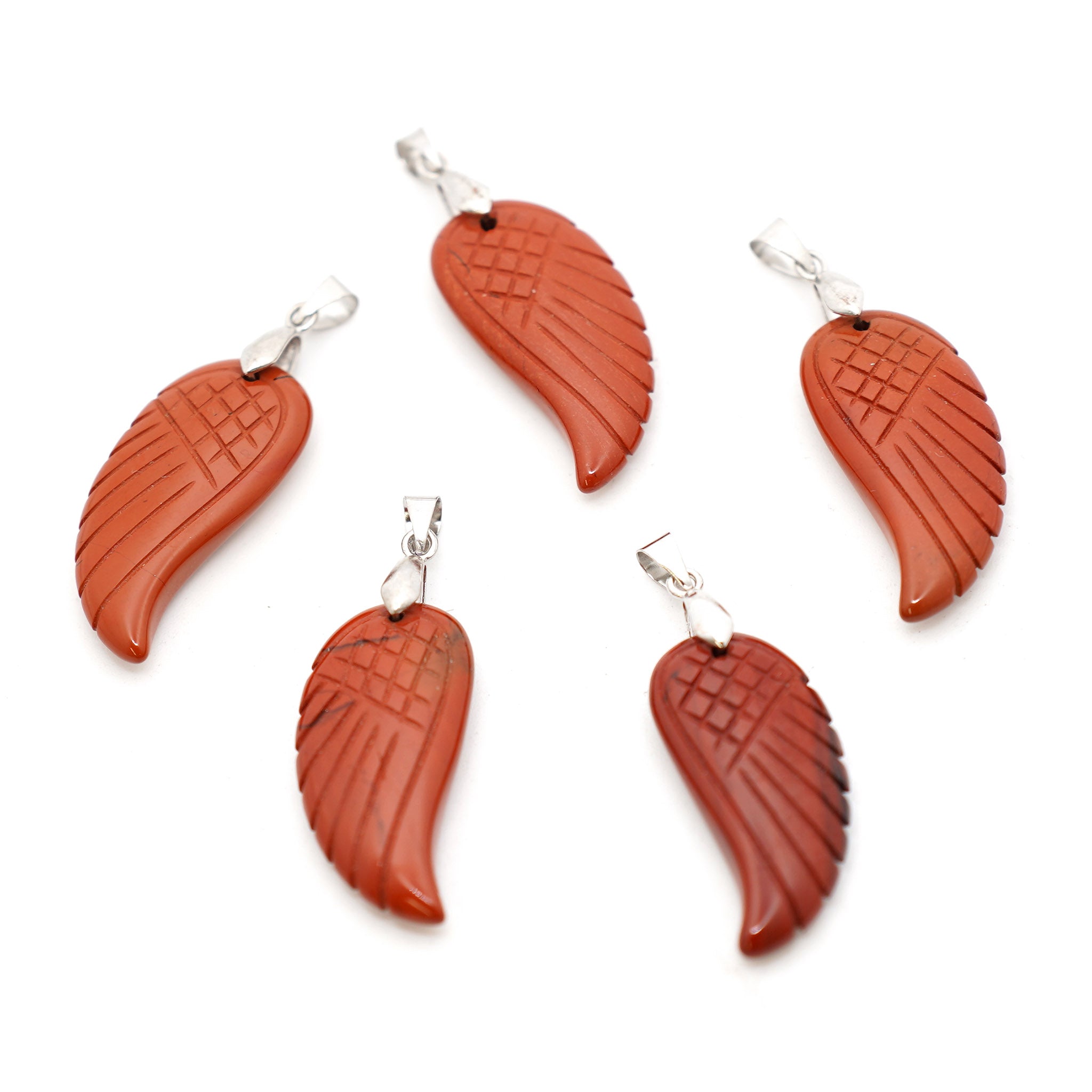 Puffy Wing Pendant 1.4 Inches - 10 Pcs