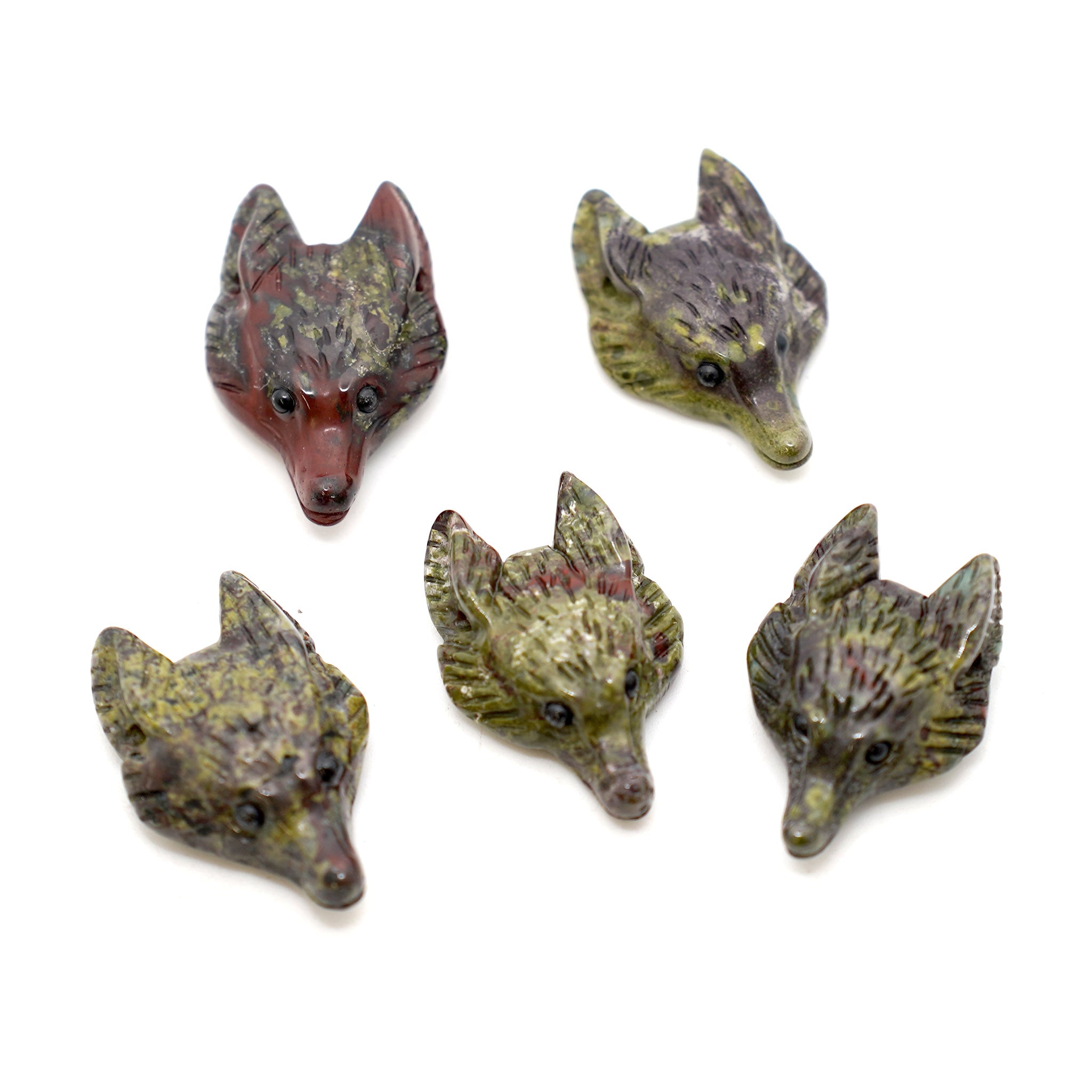 Wolf Head Pendant - 5 Pcs