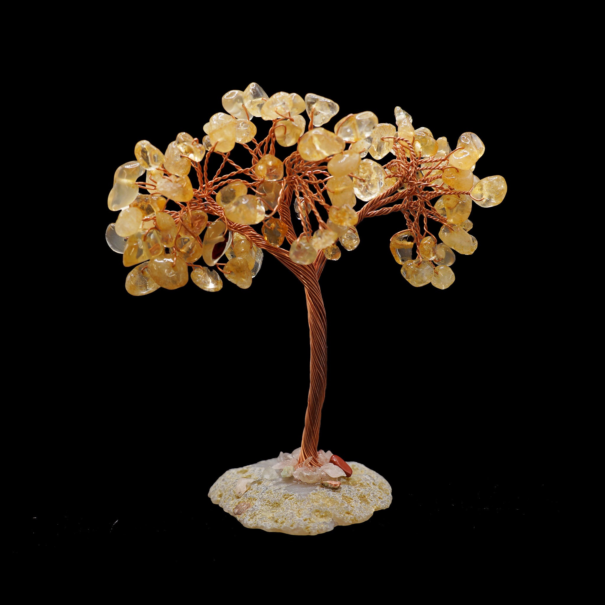 Wire Gem Tree on Agate Slice