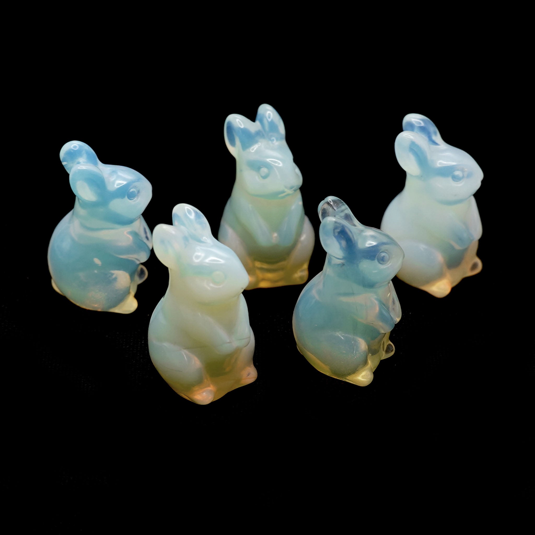 Rabbit Standing On Hind Legs 1.5 Inches - 5 Pcs