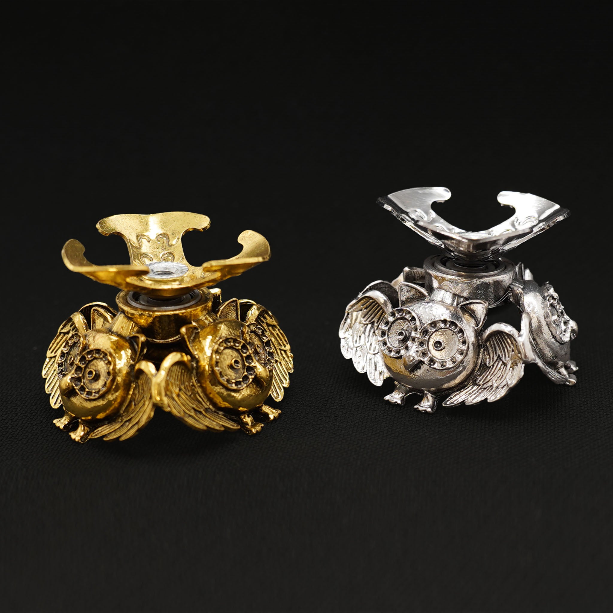 Owl Trio Rotating Sphere Stand