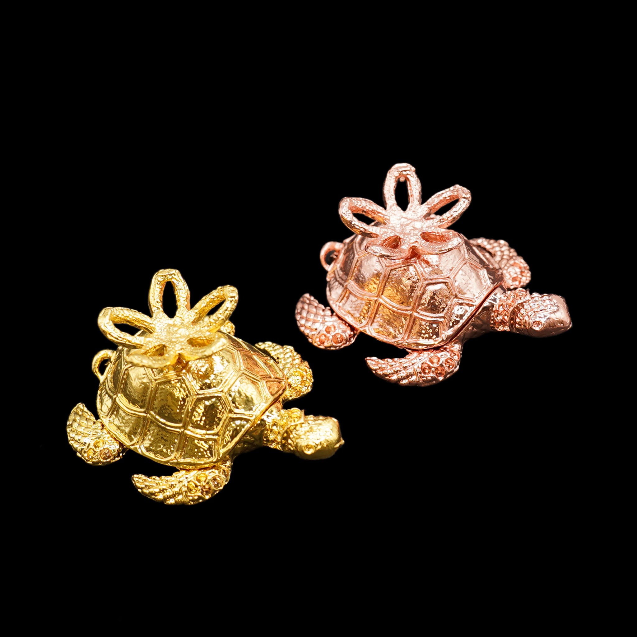 Turtle with Flower Crown Sphere Stand