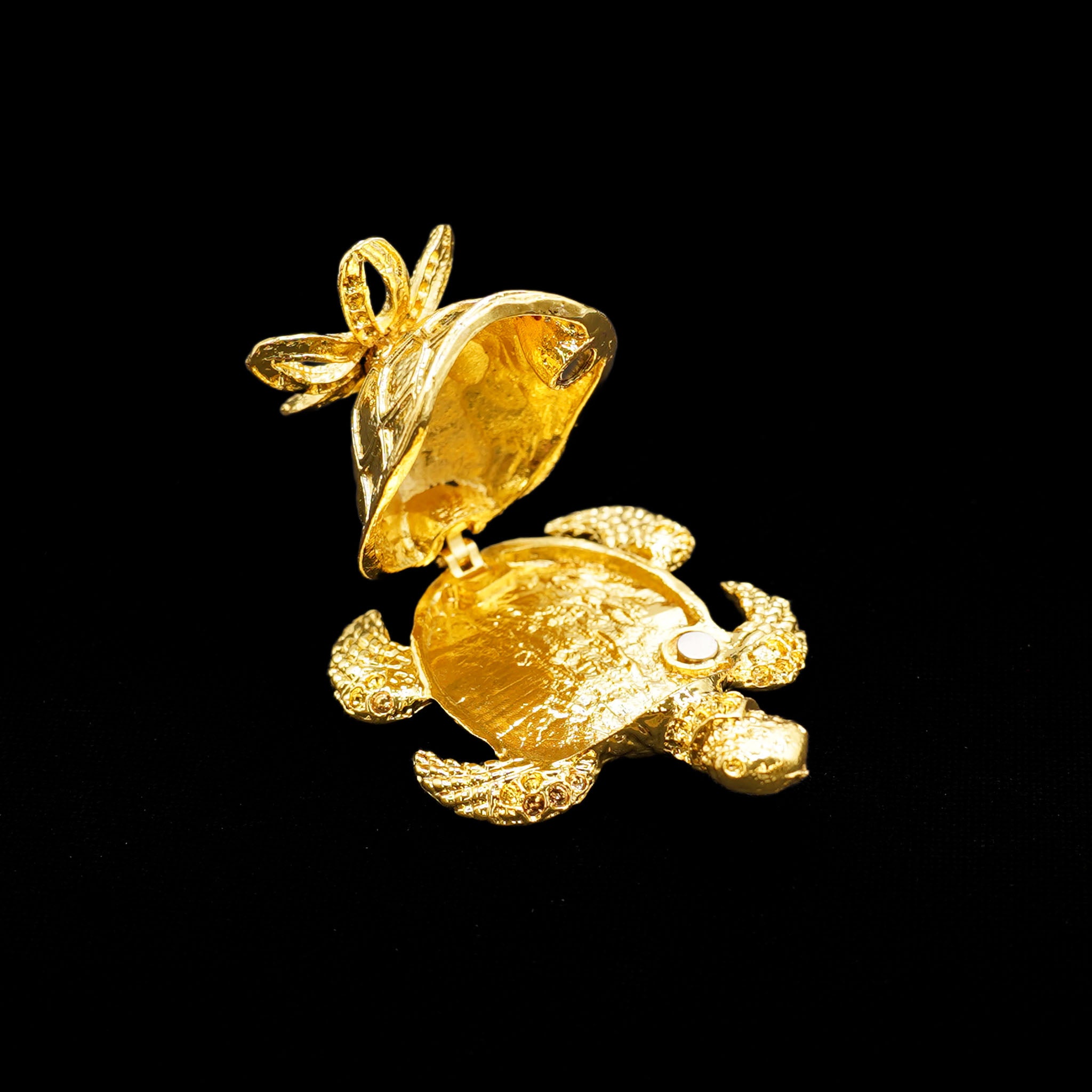 Turtle with Flower Crown Sphere Stand