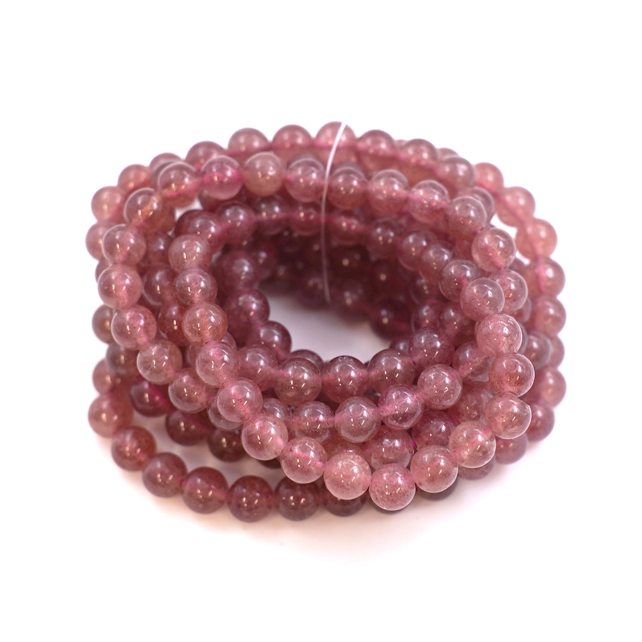 Strawberry Quartz Bracelet 8mm - 10 Pcs