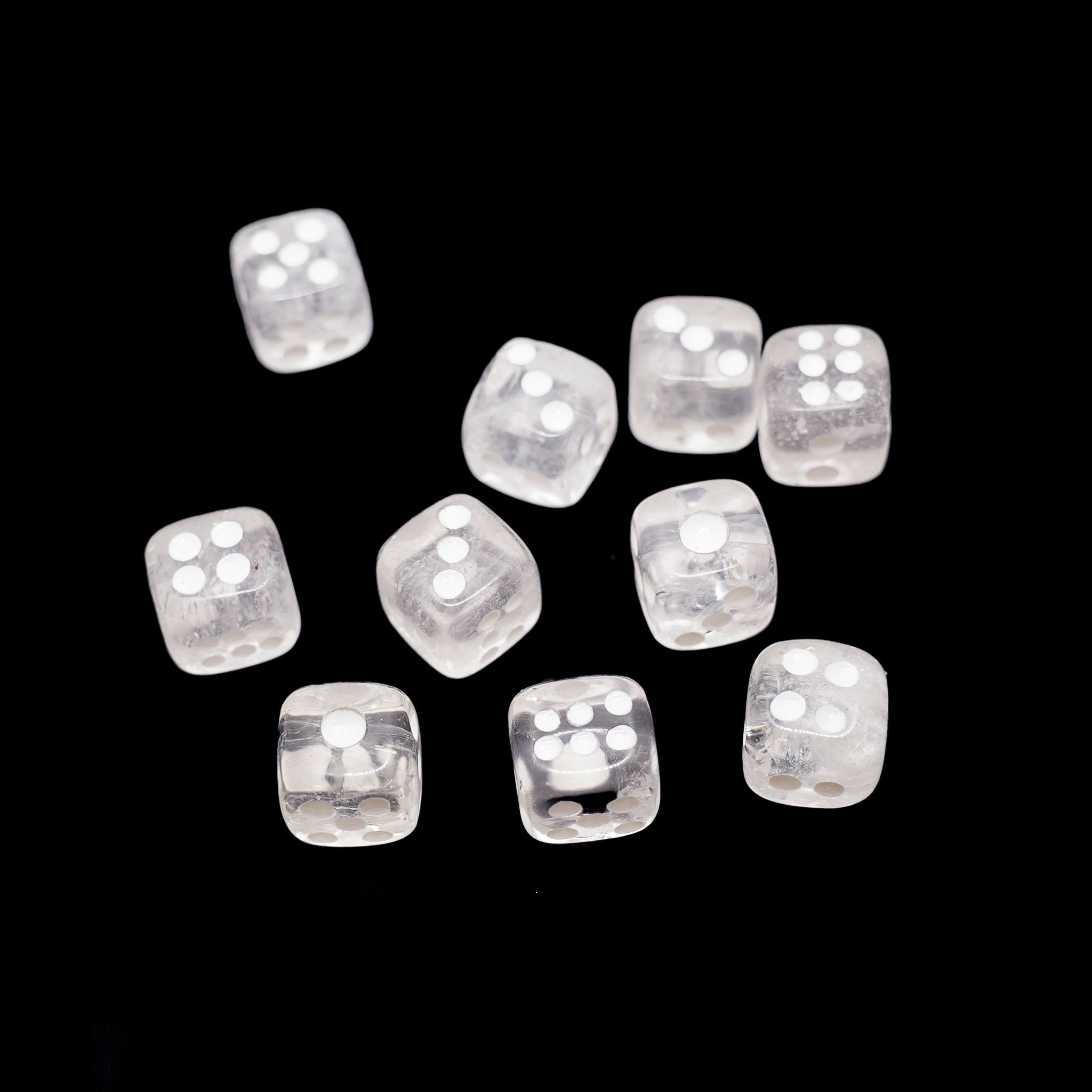 Crystal Dice - 10 Pcs