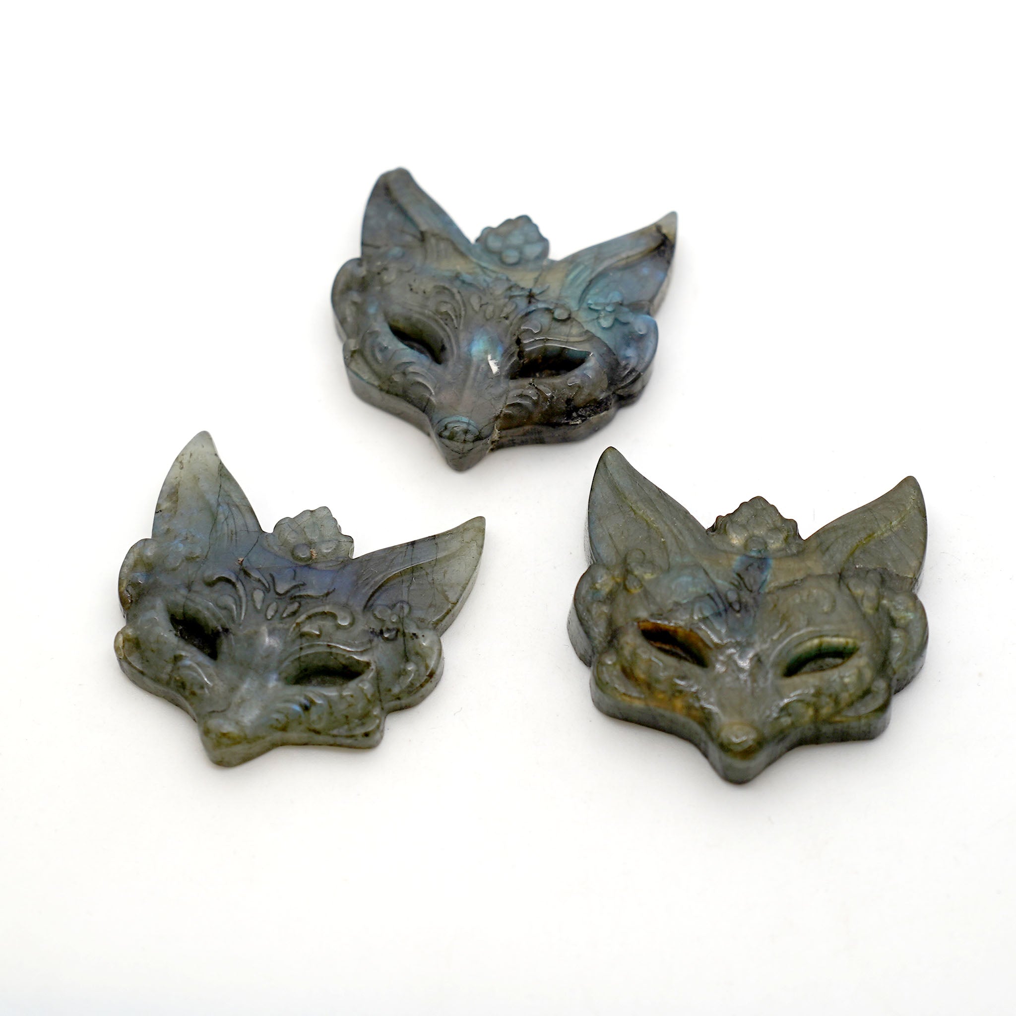Labradorite Fox Head Cabochon