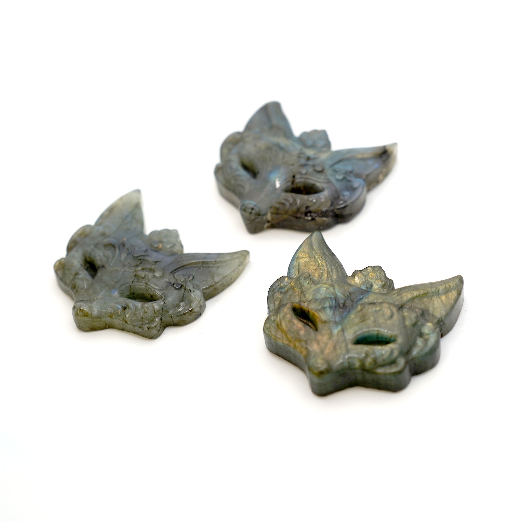 Labradorite Fox Head Cabochon