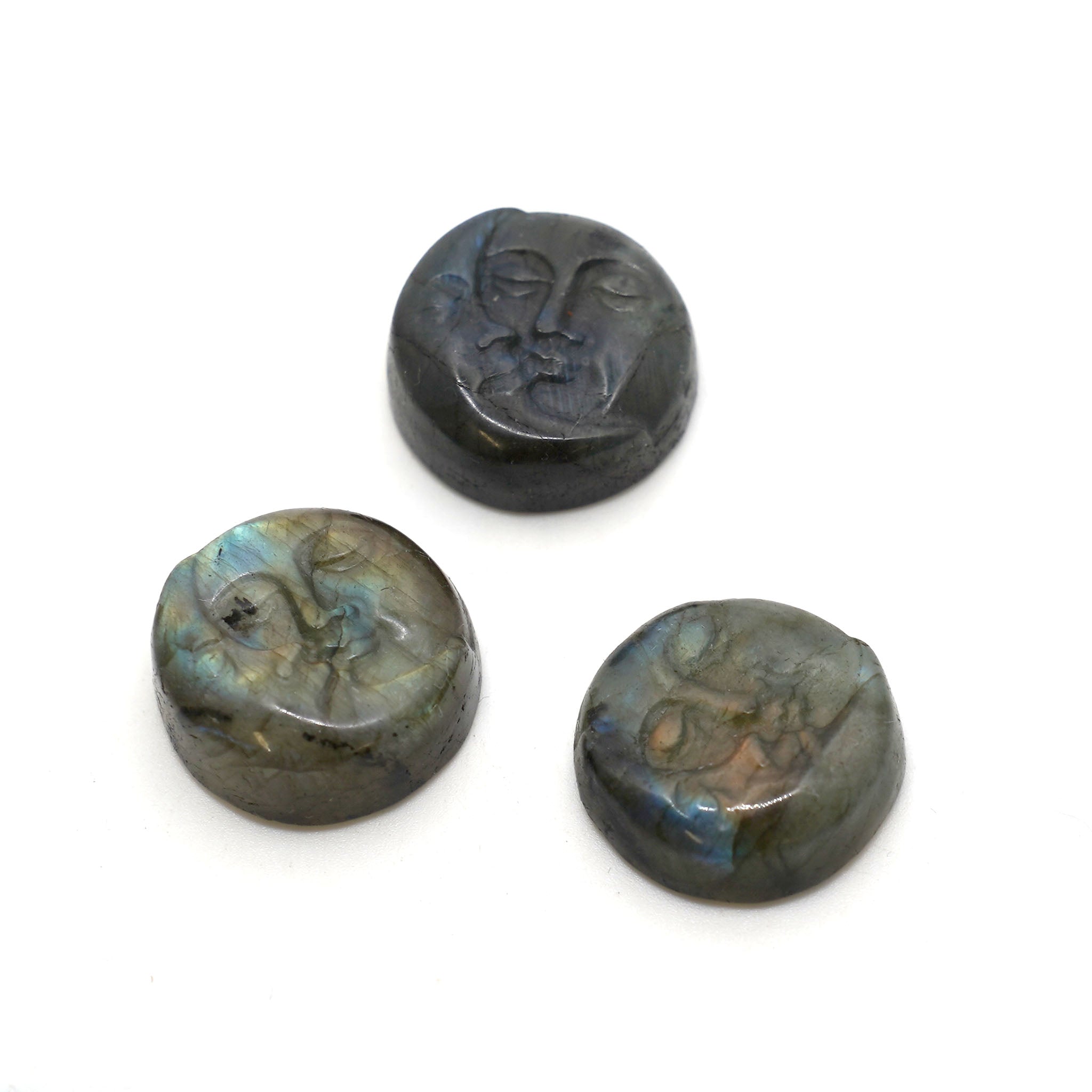 Labradorite Cabochon  Sun and Moon Kiss 1 Inch