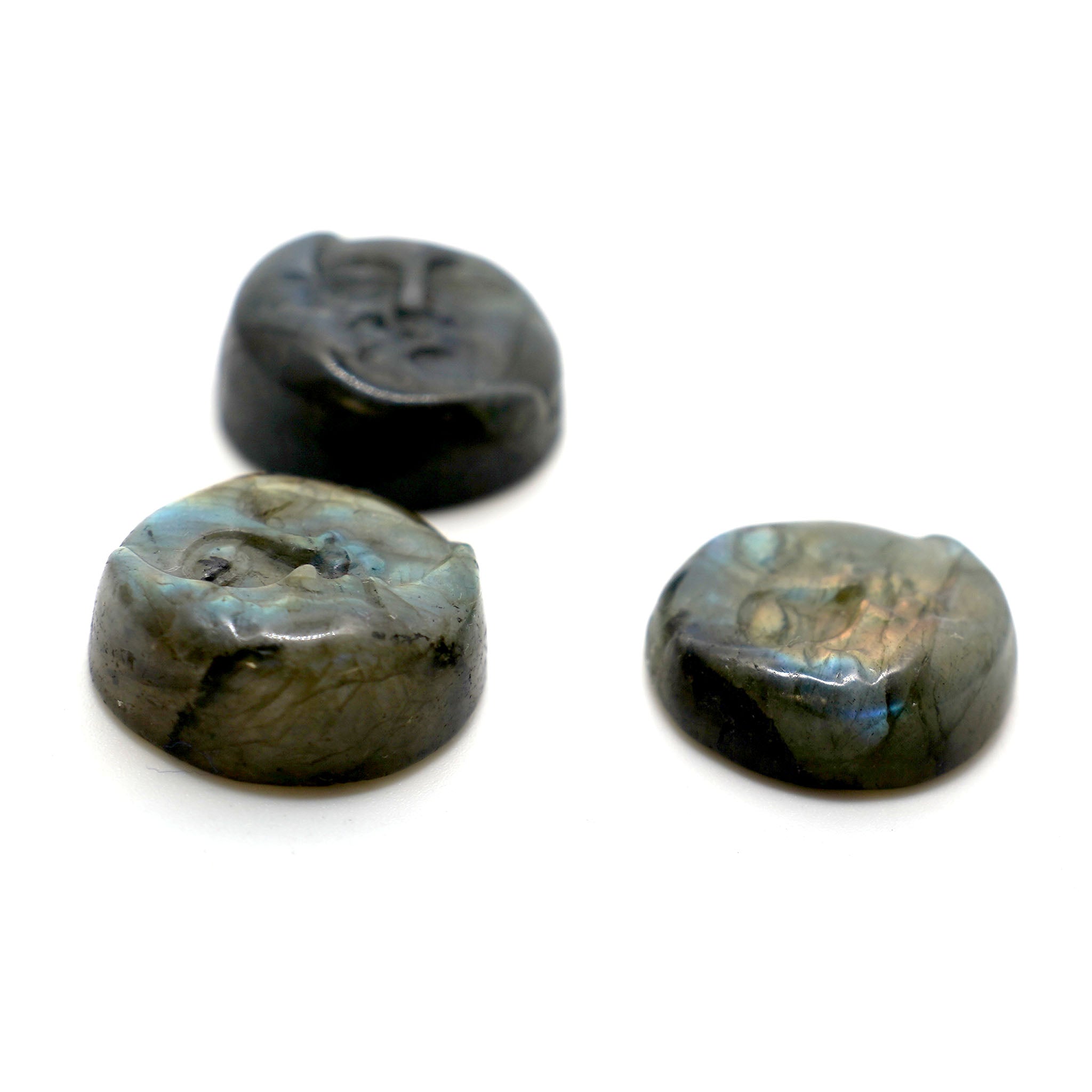 Labradorite Cabochon  Sun and Moon Kiss 1 Inch