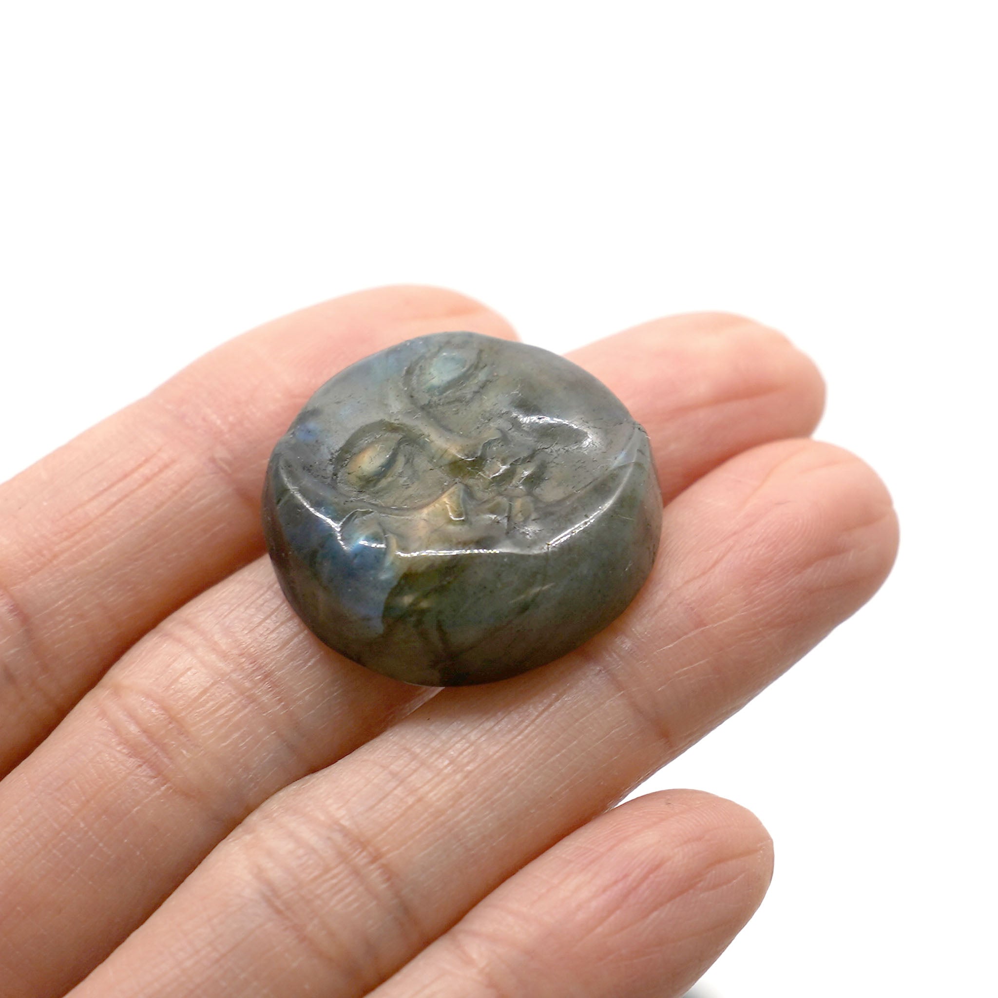 Labradorite Cabochon  Sun and Moon Kiss 1 Inch