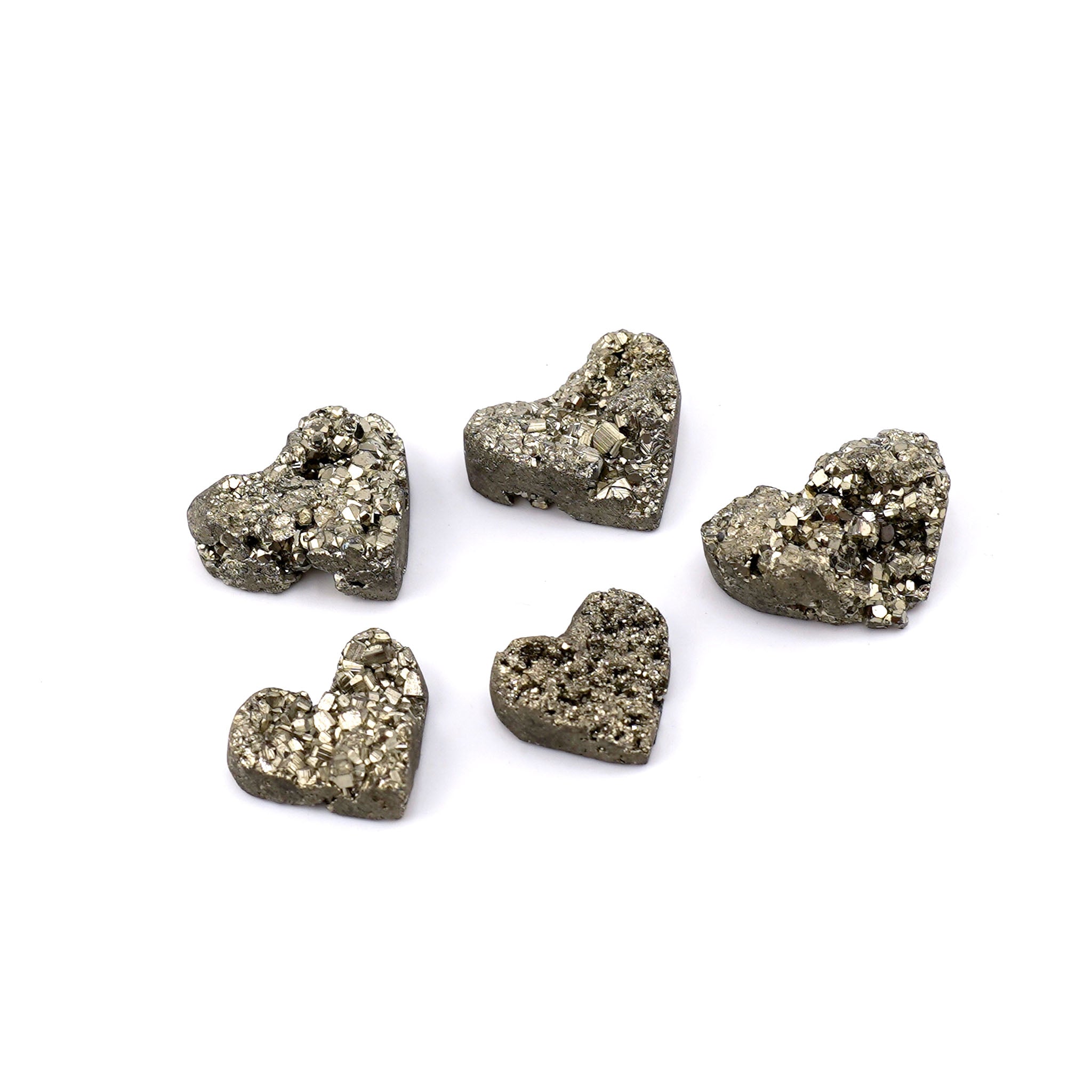 Raw Pyrite Hearts