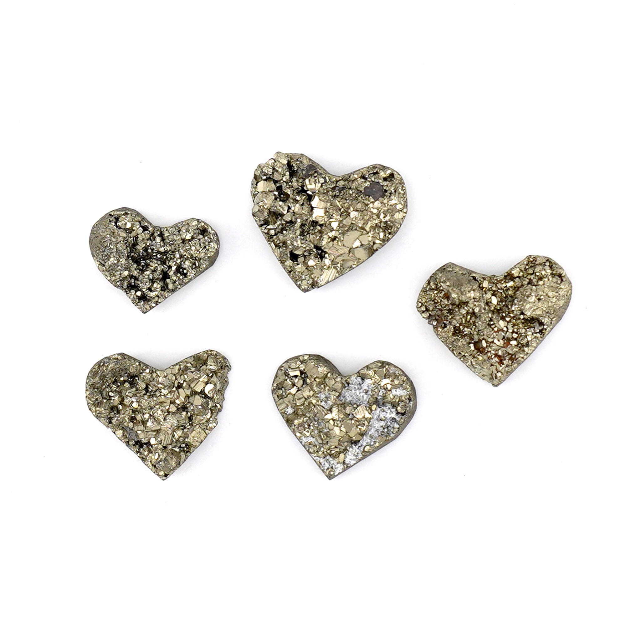 Raw Pyrite Hearts