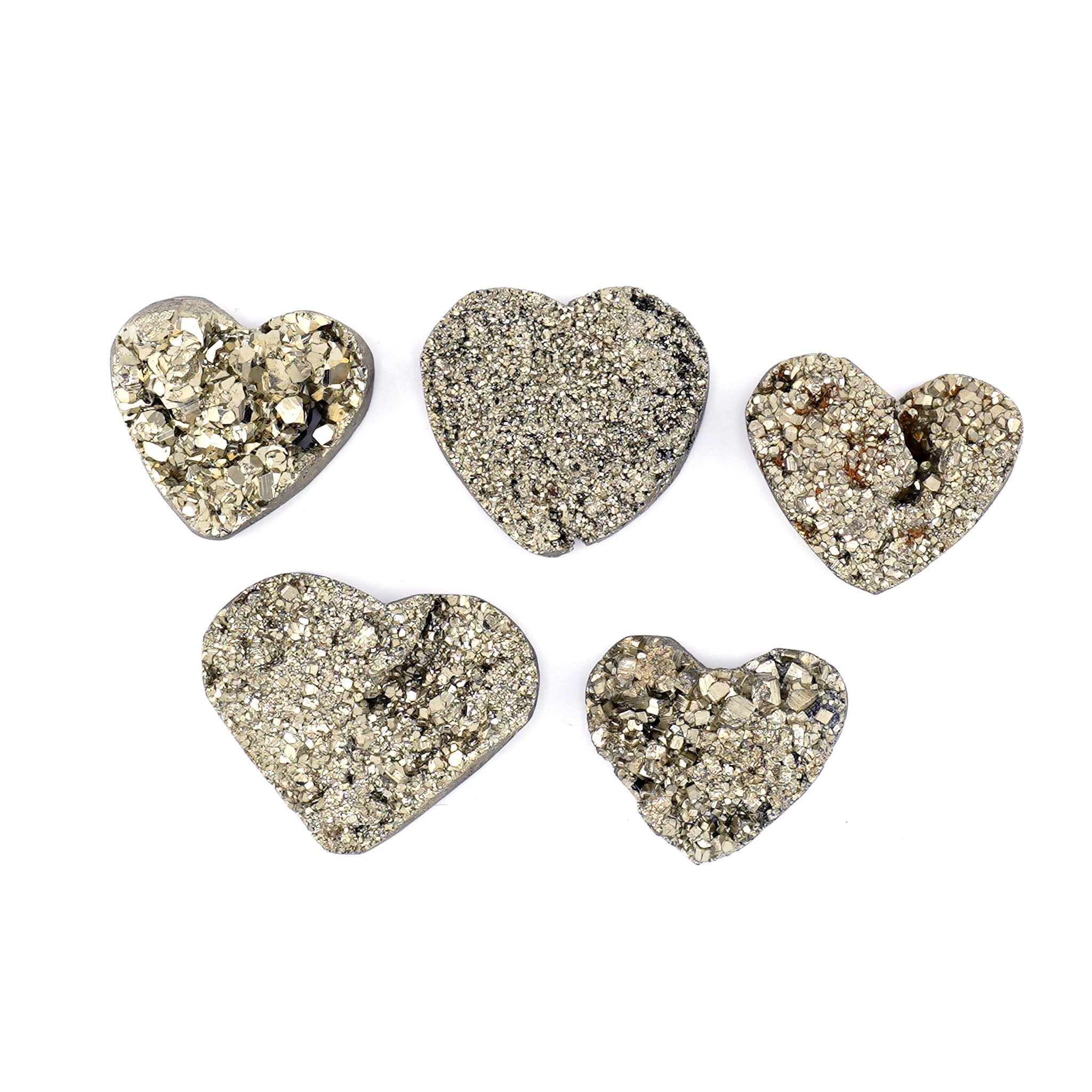 Raw Pyrite Hearts