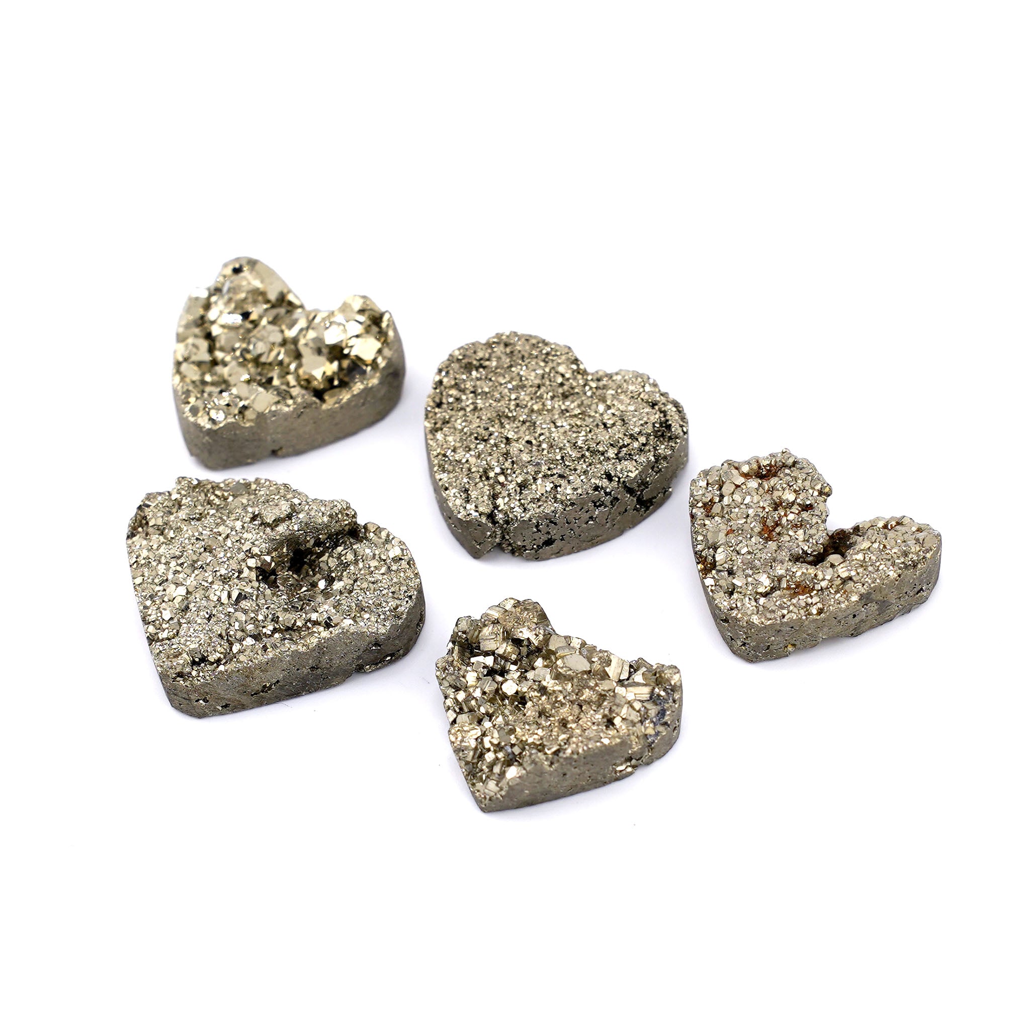 Raw Pyrite Hearts