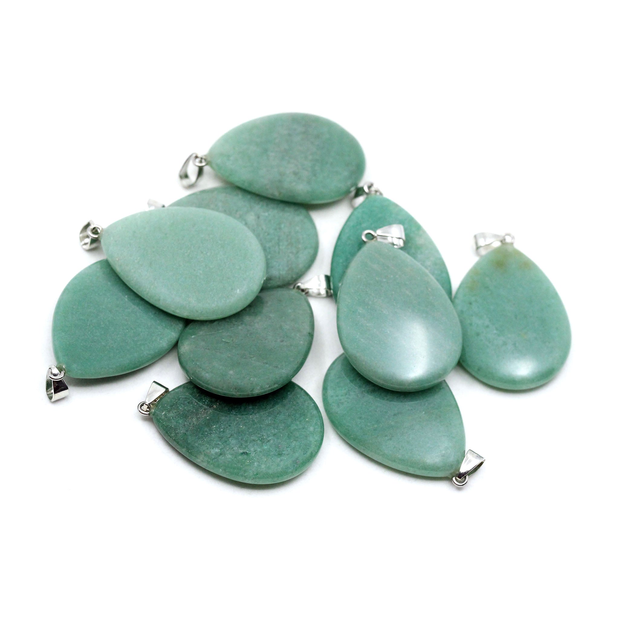 Flat Teardrop Pendant - 10 Pcs