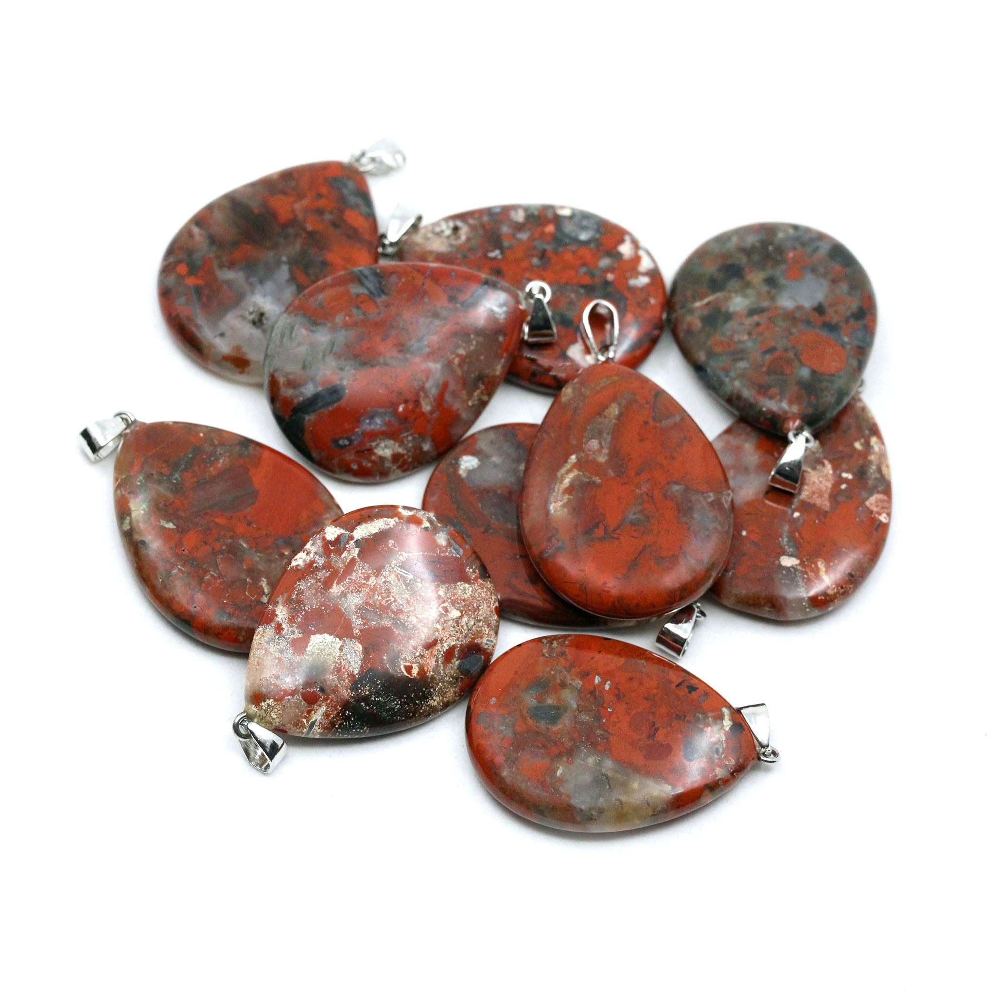 Flat Teardrop Pendant - 10 Pcs