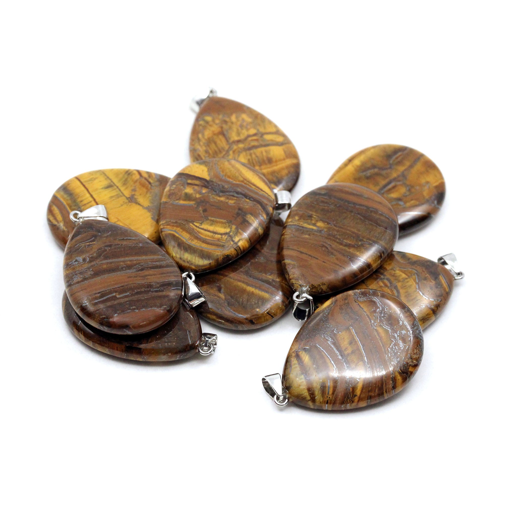 Flat Teardrop Pendant - 10 Pcs