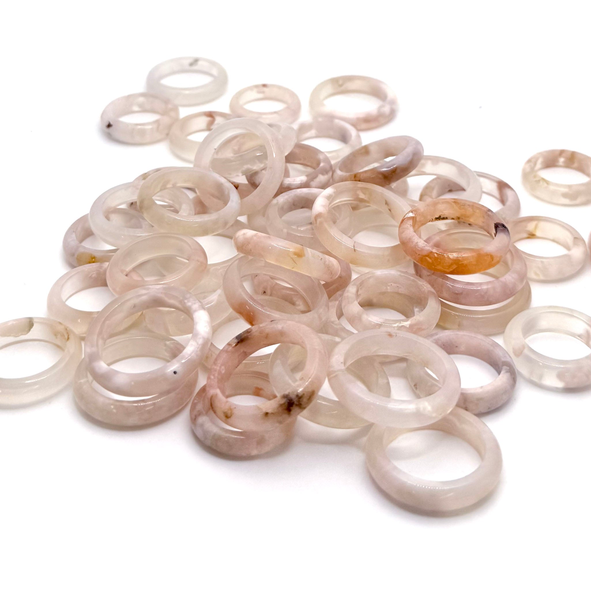 Flower Agate Ring - 100 Pcs