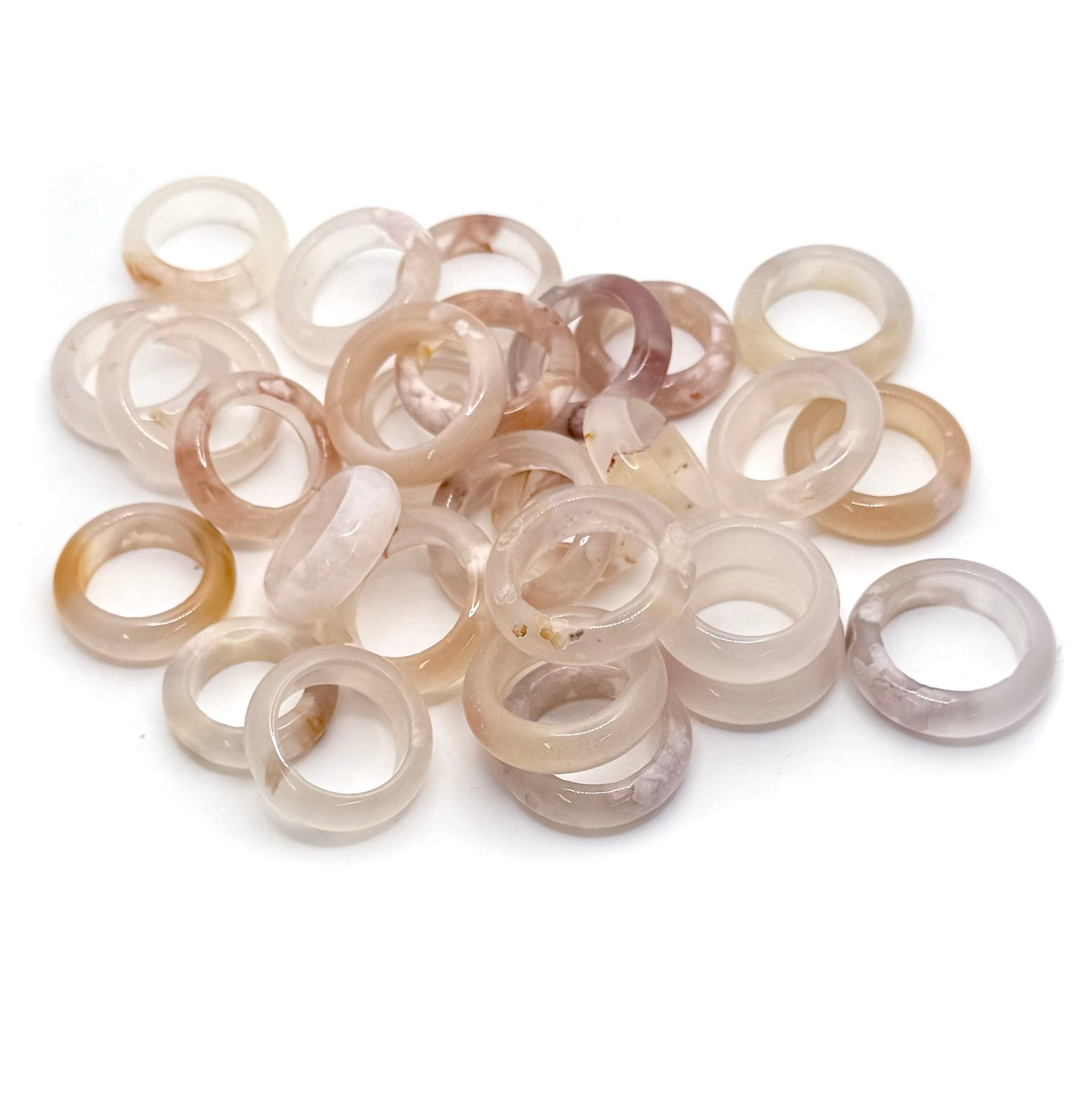 Flower Agate Ring - 100 Pcs