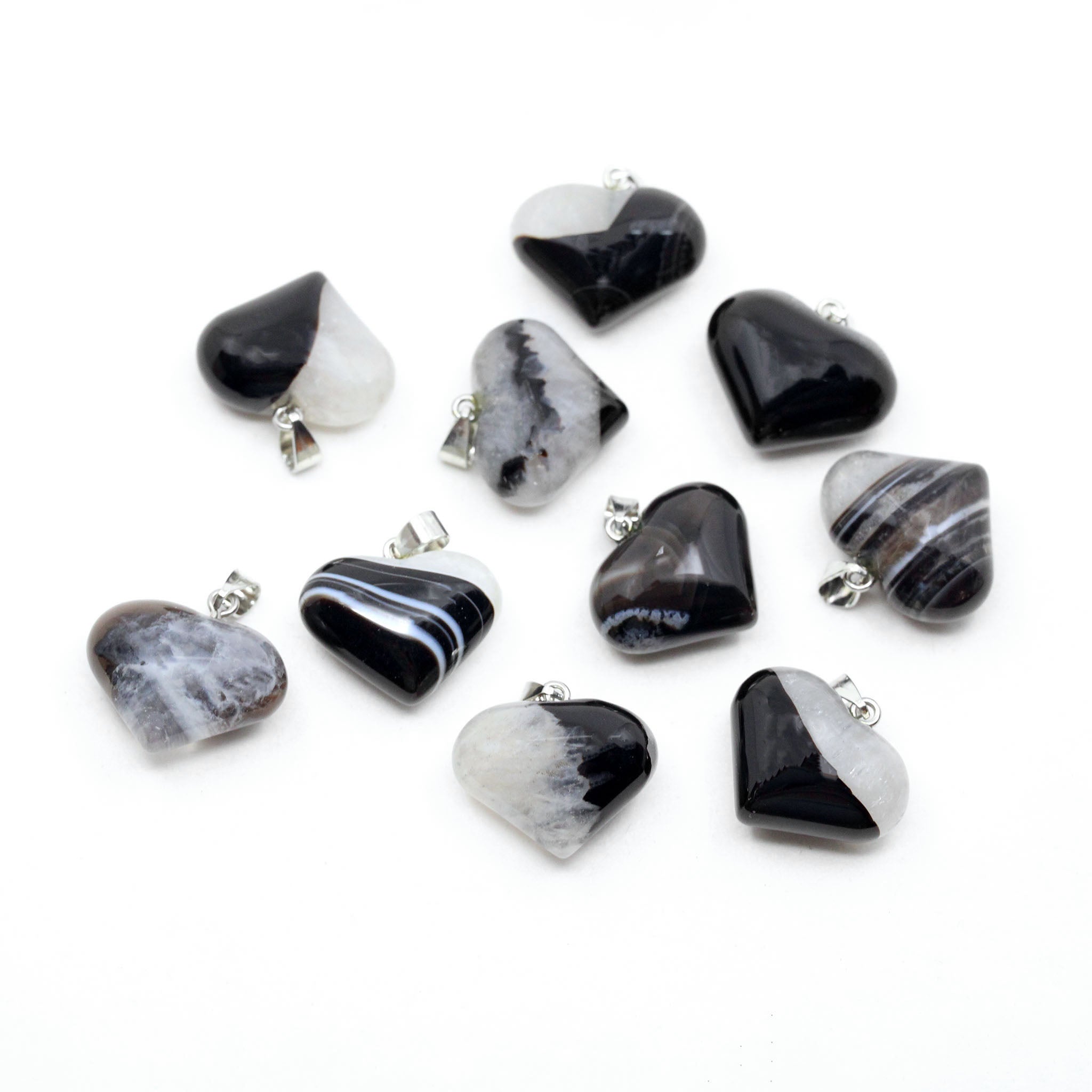 Heart Pendant 1 Inch - 10 Pcs