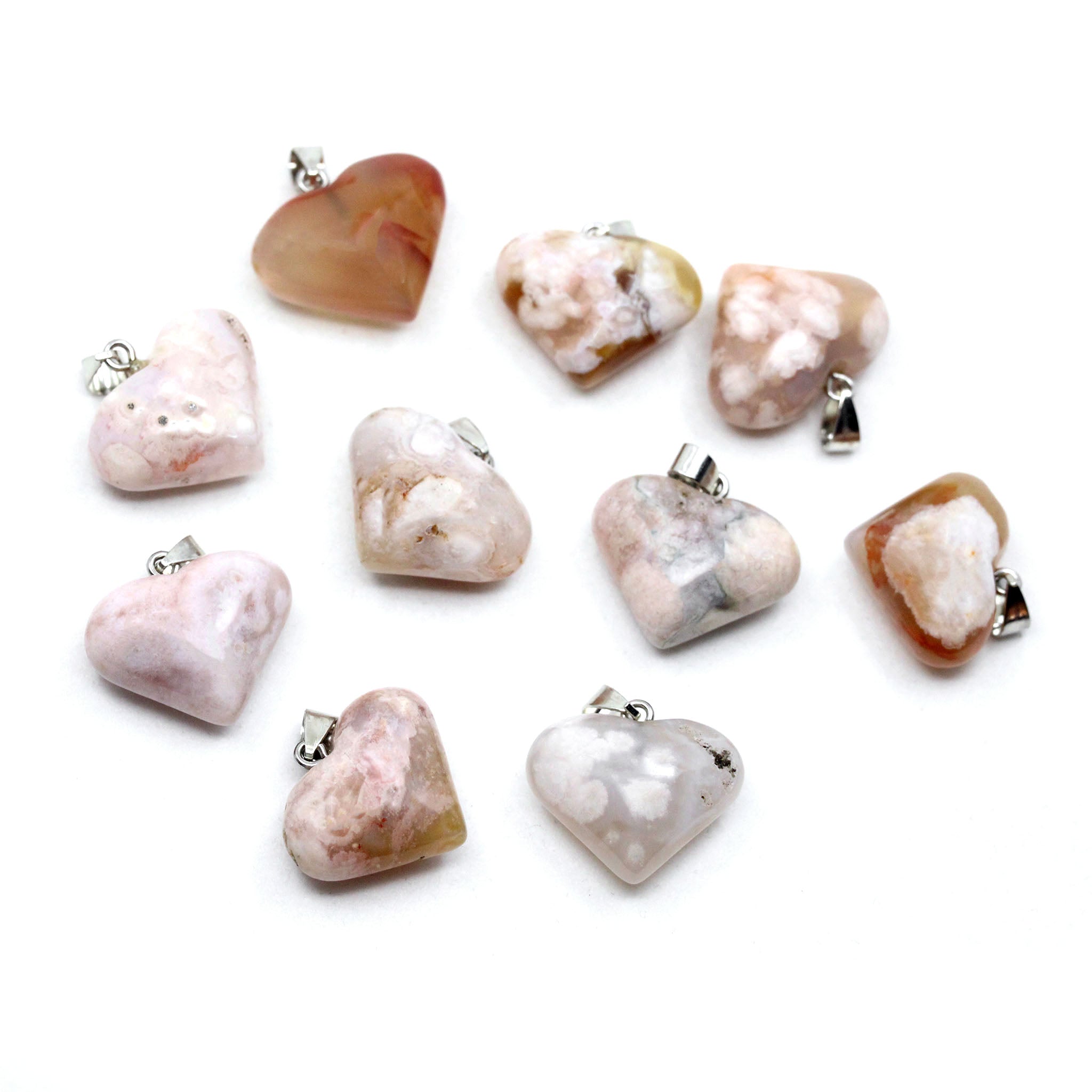 Heart Pendant 1 Inch - 10 Pcs