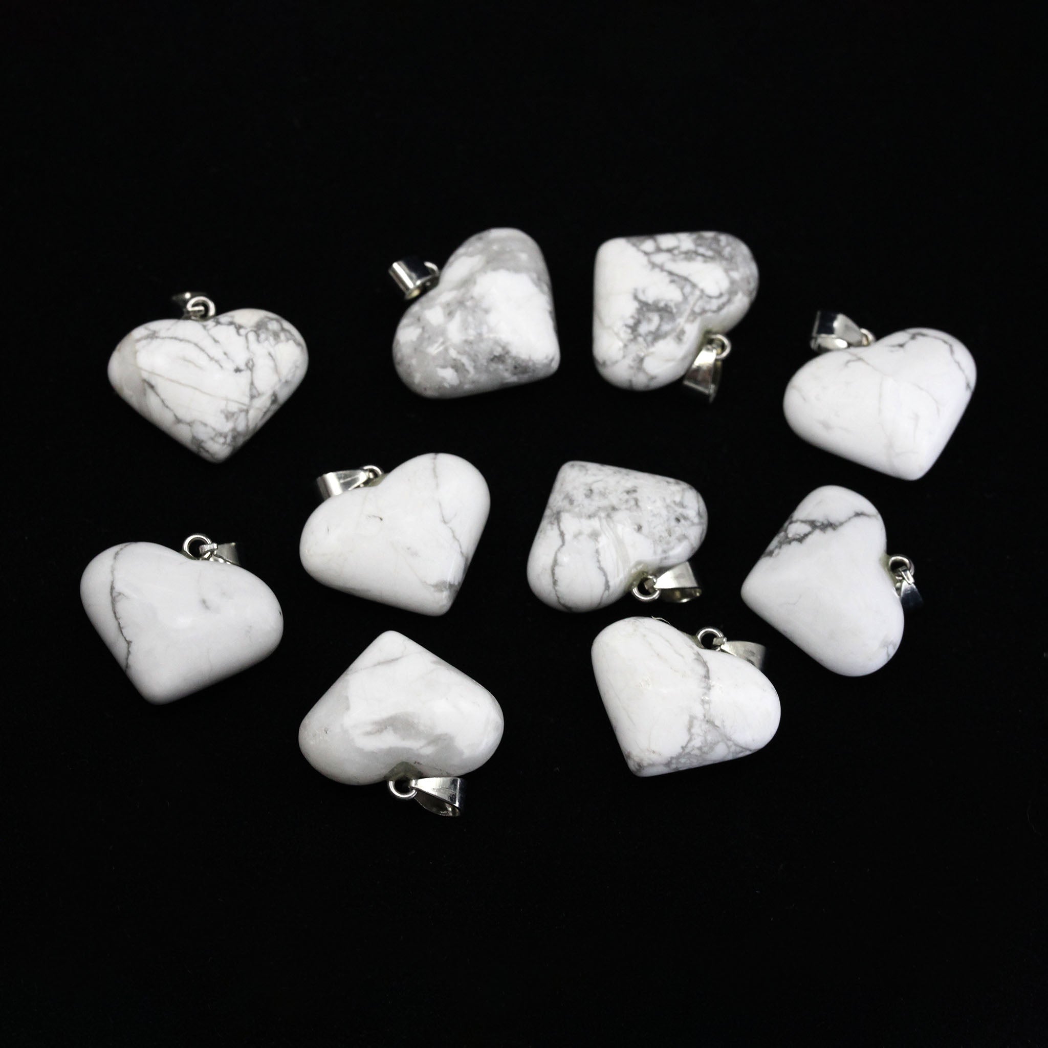 Heart Pendant 1 Inch - 10 Pcs