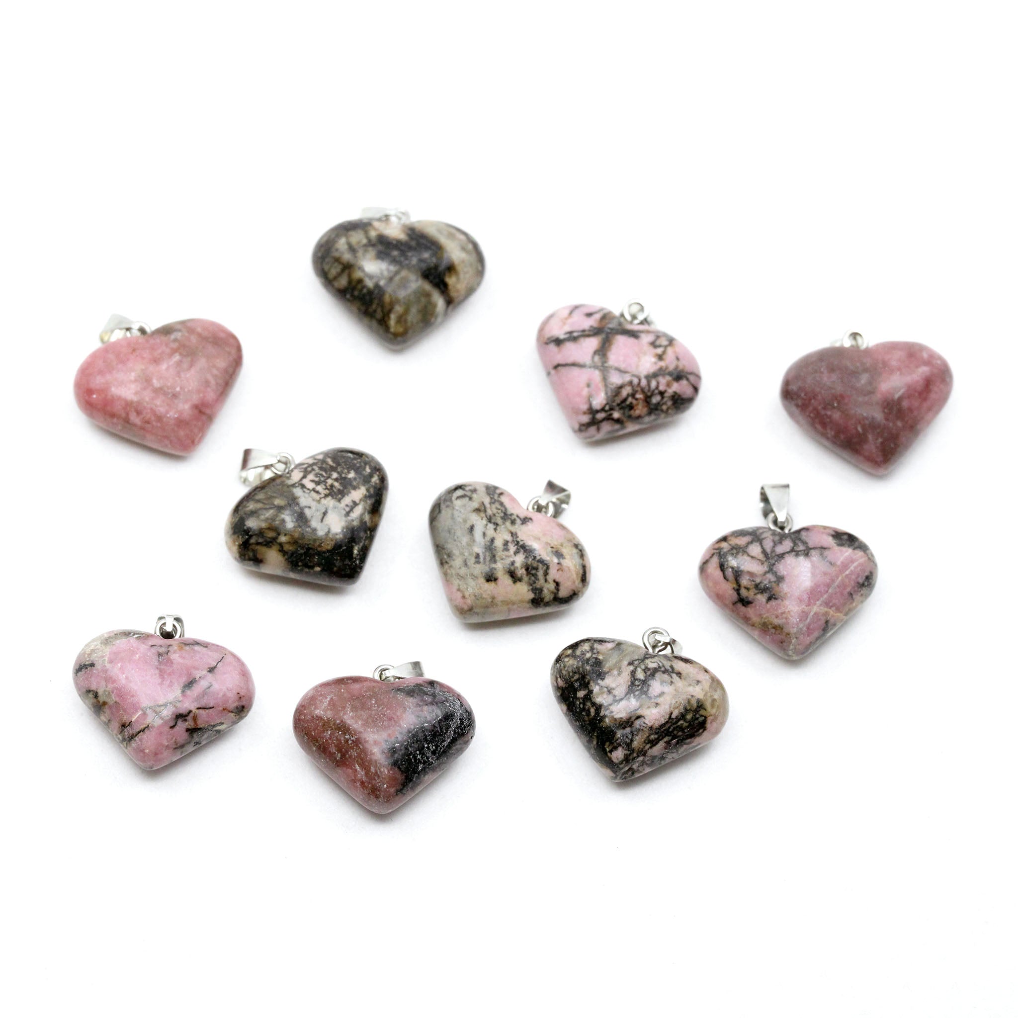 Heart Pendant 1 Inch - 10 Pcs