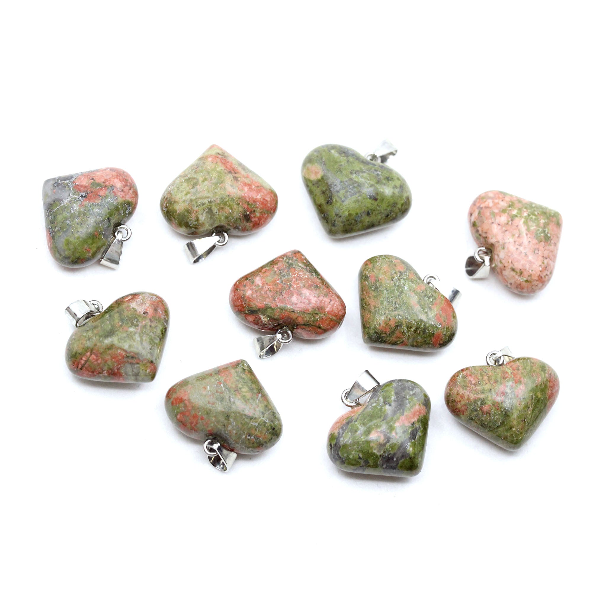 Heart Pendant 1 Inch - 10 Pcs